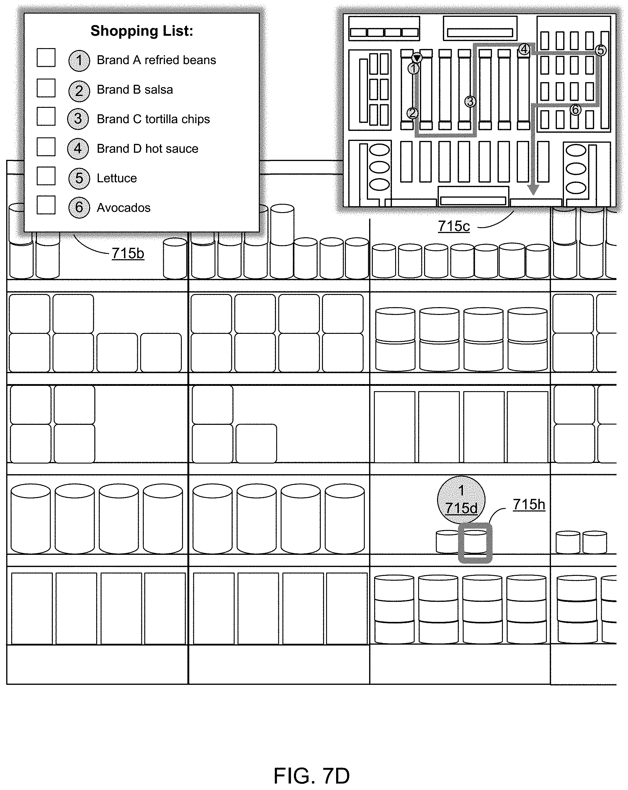 Patent US11783400 Figure 11 – Method, computer program product, and system for displaying augmented reality elements for navigating to a location of an item within a warehouse