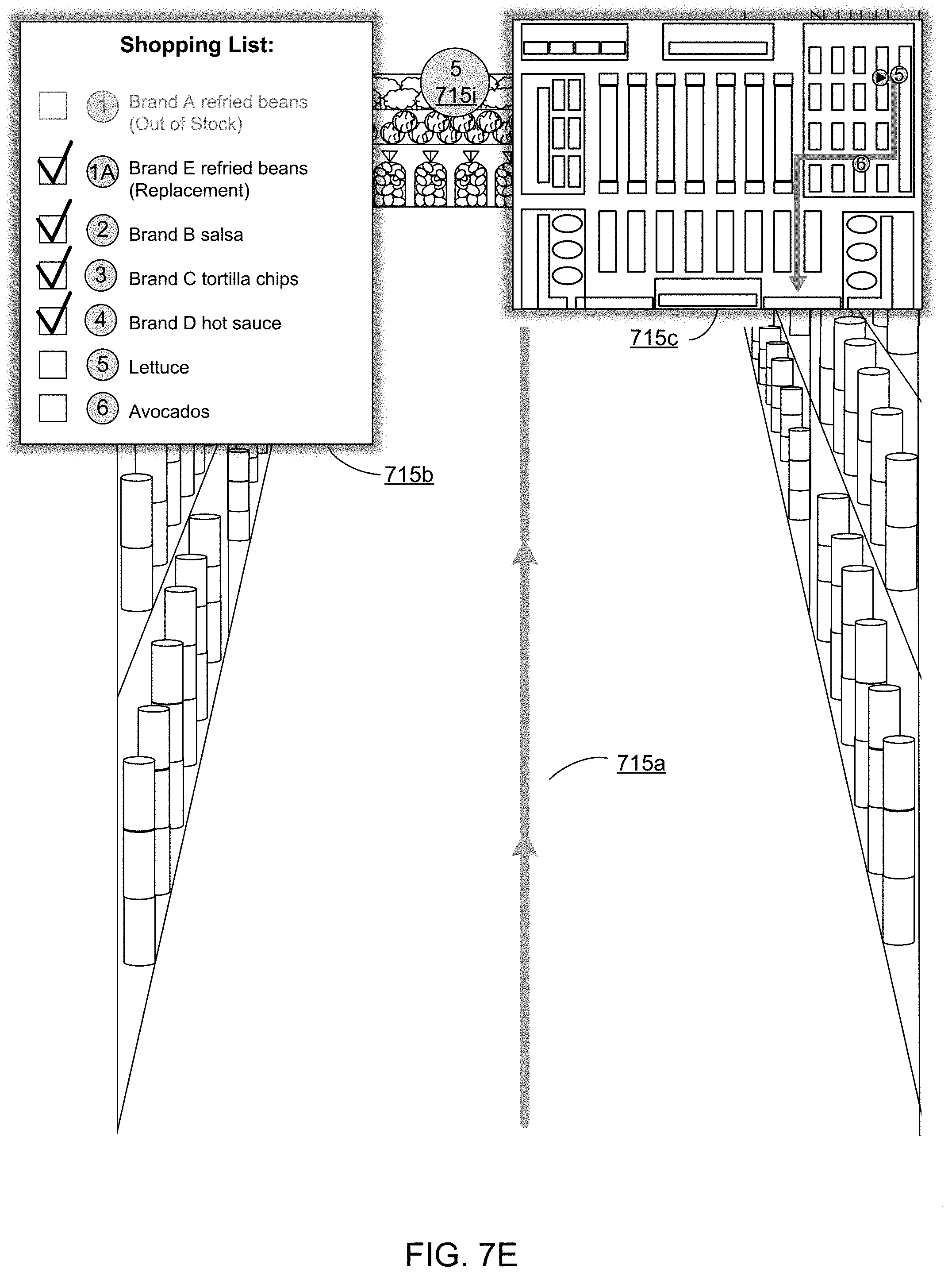 Patent US11783400 Figure 12 – Method, computer program product, and system for displaying augmented reality elements for navigating to a location of an item within a warehouse