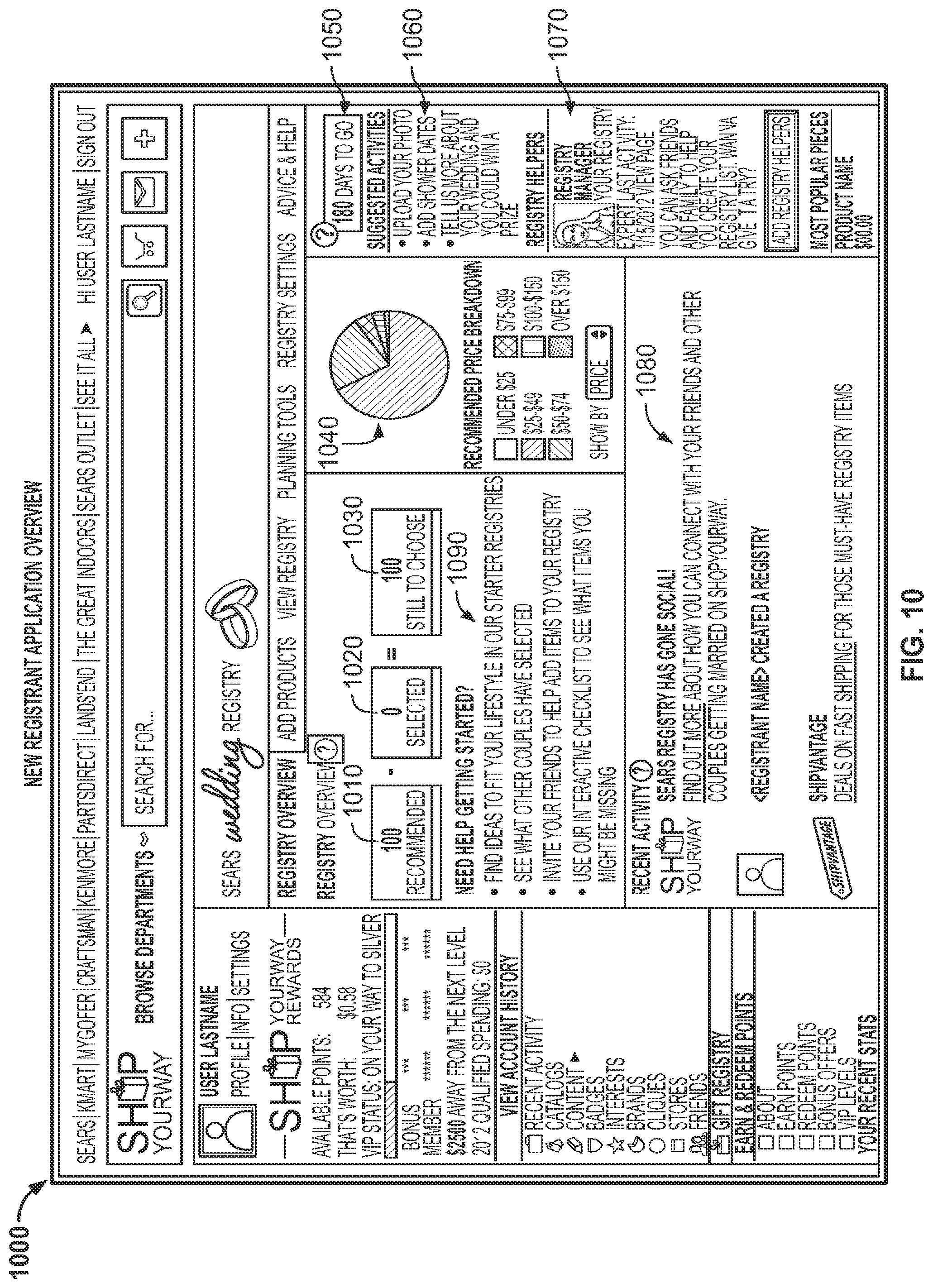 Patent US11783402 Figure 10 – Gift registry