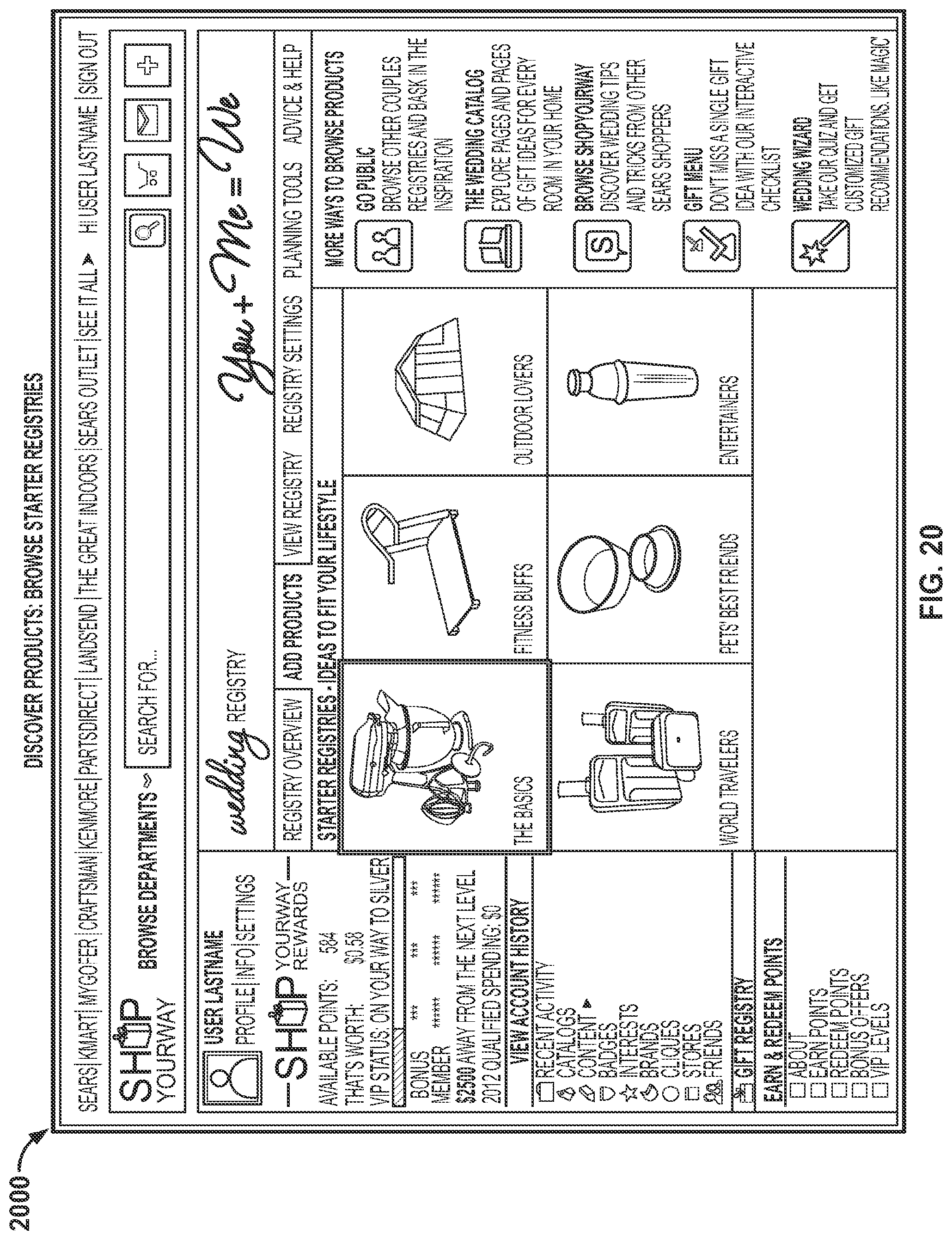 Patent US11783402 Figure 20 – Gift registry