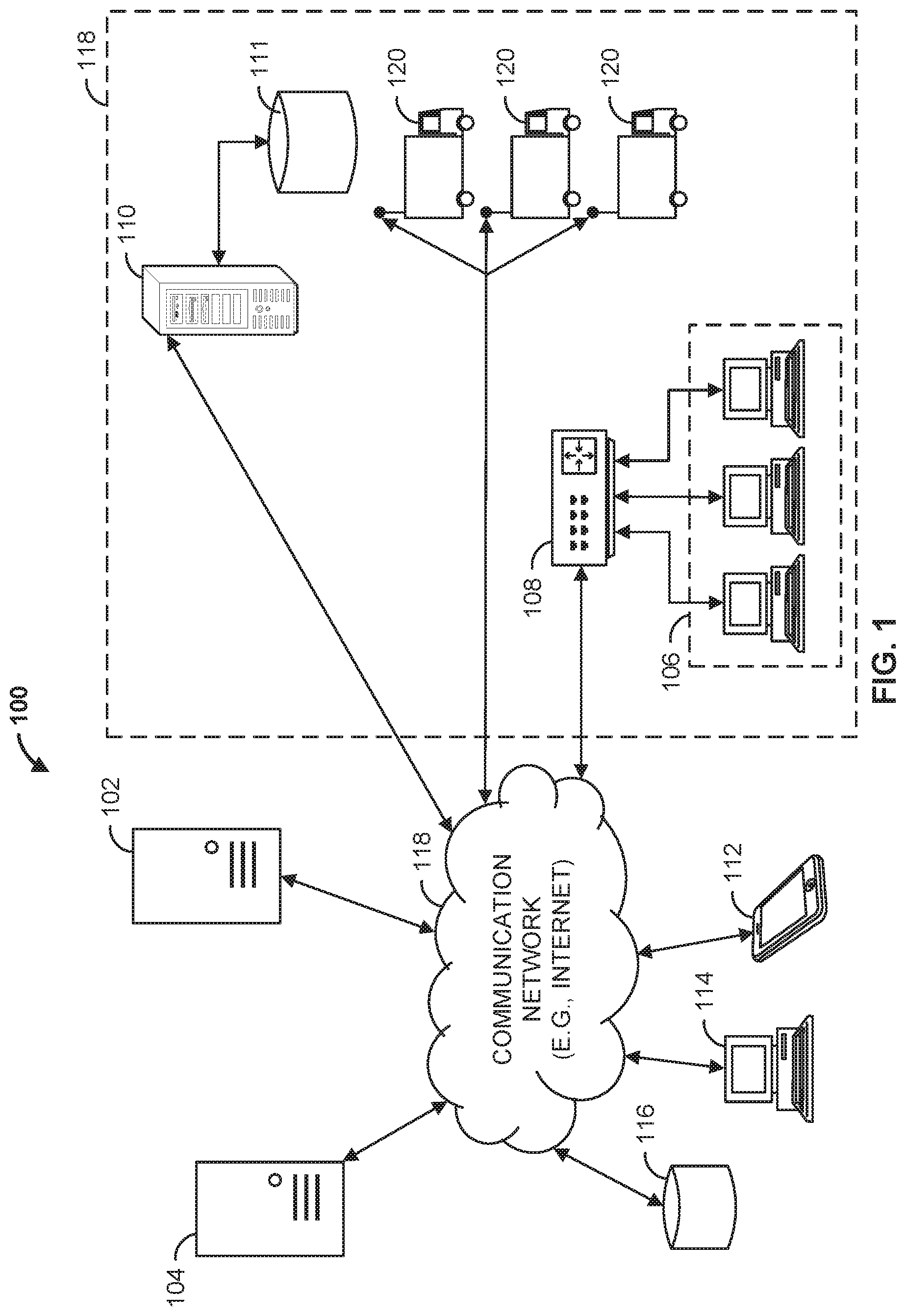 Patent US11783403 Figure 1 – Systems, non-transitory computer readable mediums, and methods for grocery order batching and customer experience