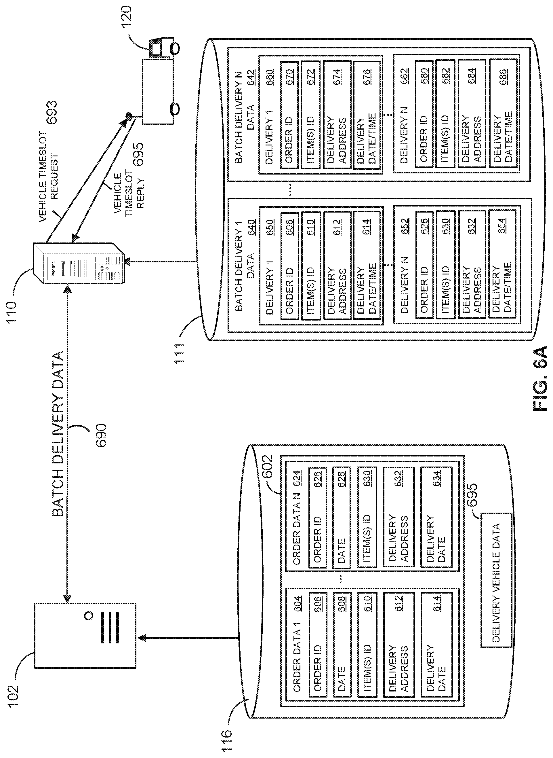 Patent US11783403 Figure 7 – Systems, non-transitory computer readable mediums, and methods for grocery order batching and customer experience