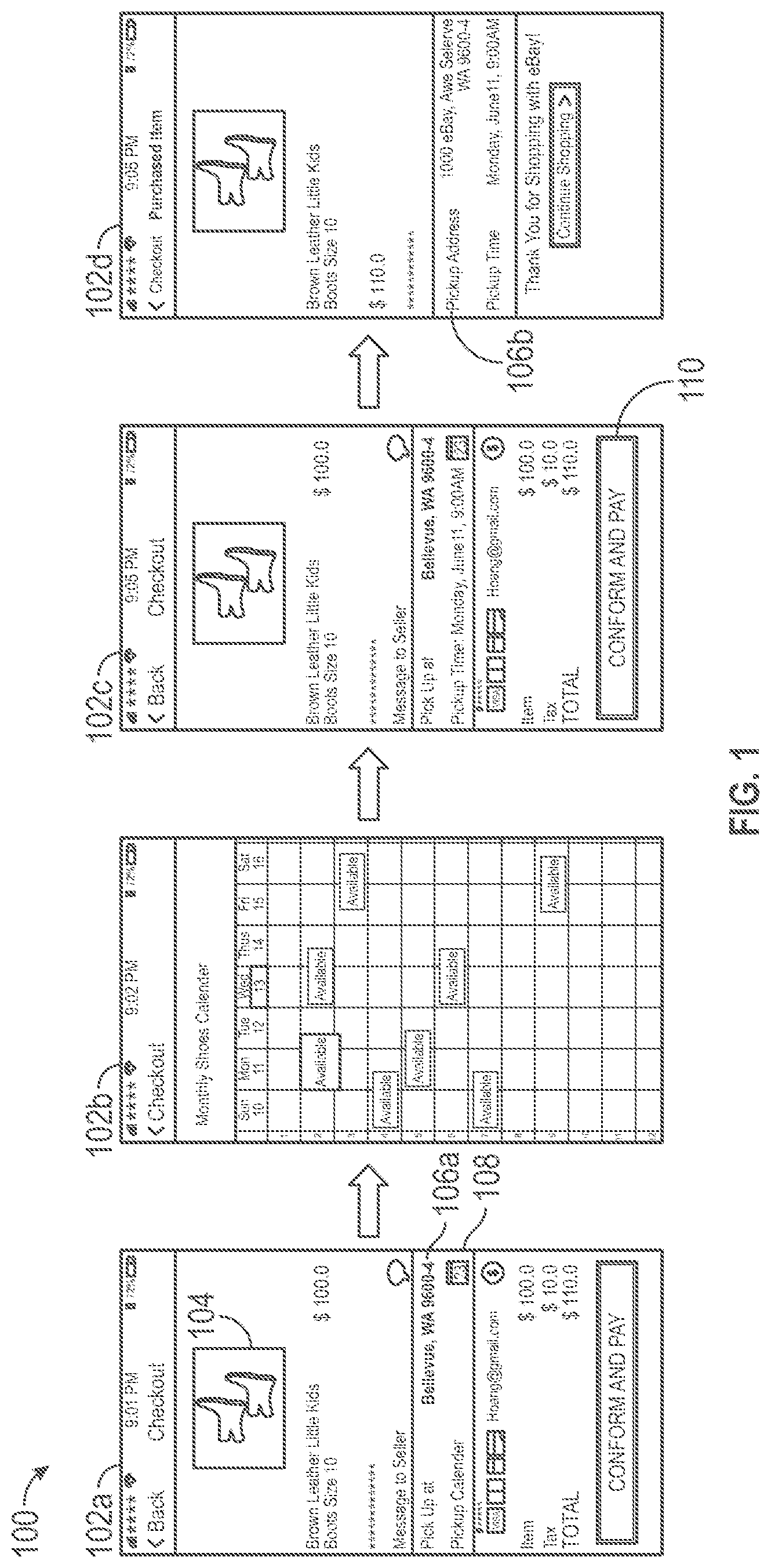 Patent US11783407 — Crowd sourcing locations for seller privacy — Figure 1