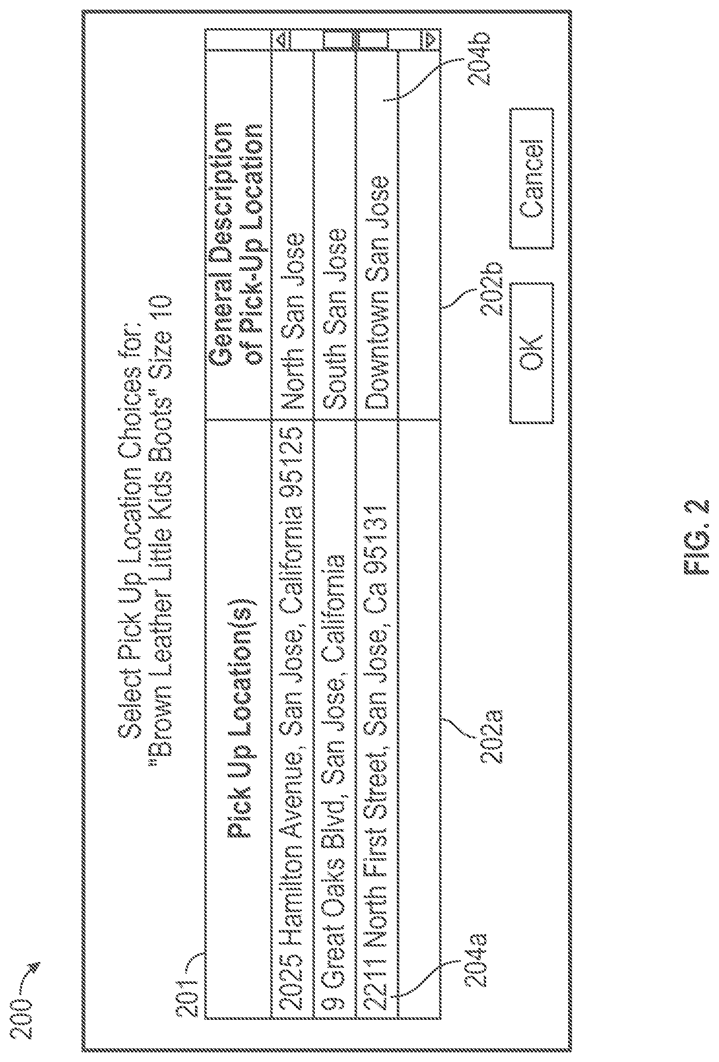 Patent US11783407 Figure 2 – Crowd sourcing locations for seller privacy