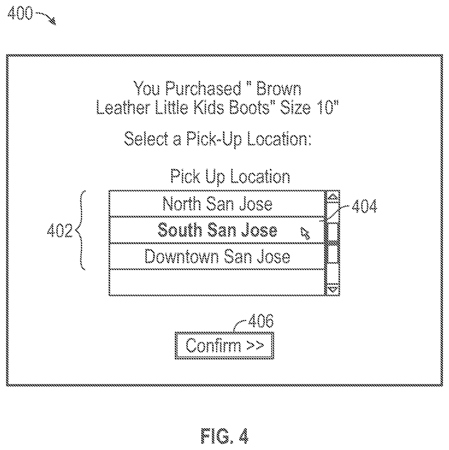 Patent US11783407 Figure 4 – Crowd sourcing locations for seller privacy