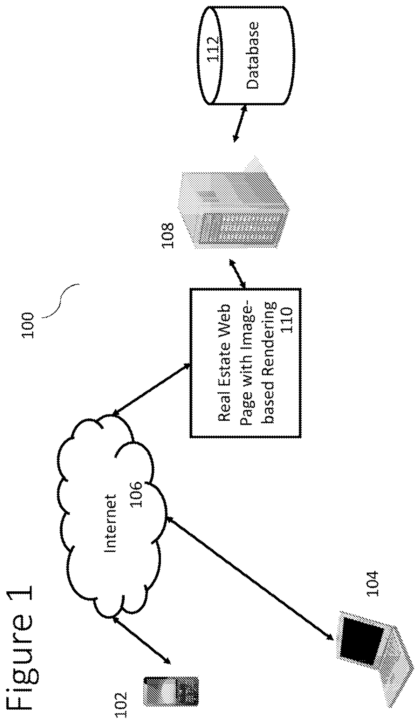 Patent US11783409 — Image-based rendering of real spaces — Figure 1
