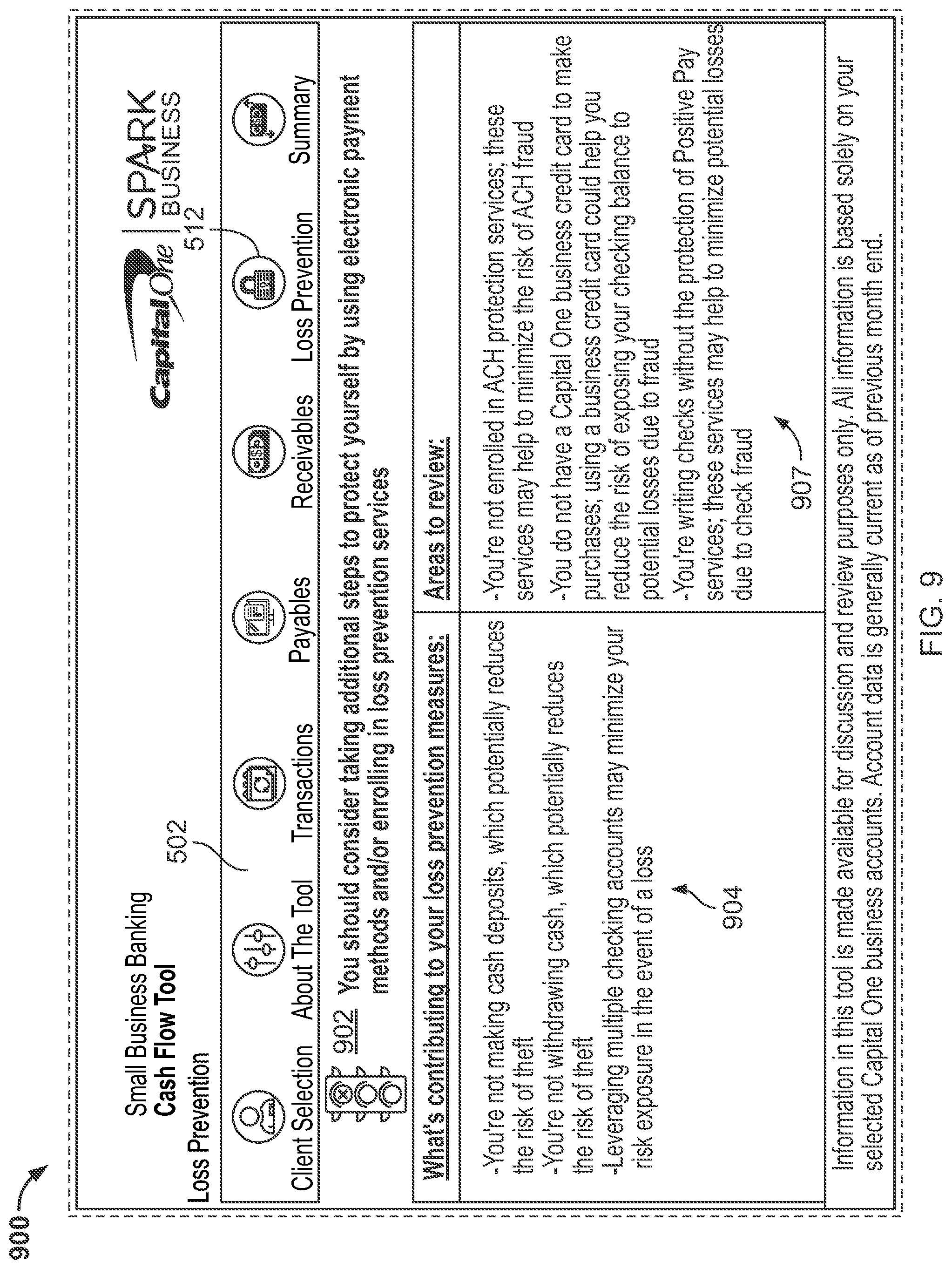 Patent US11783411 Figure 10 – Financial analysis in a computing environment