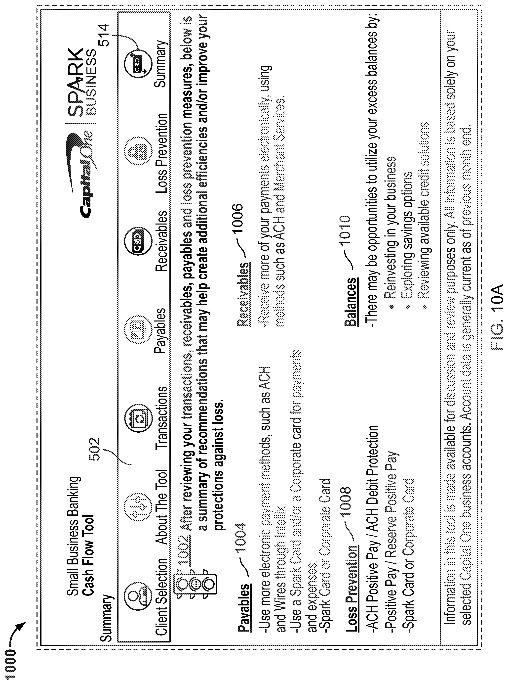 Patent US11783411 Figure 11 – Financial analysis in a computing environment