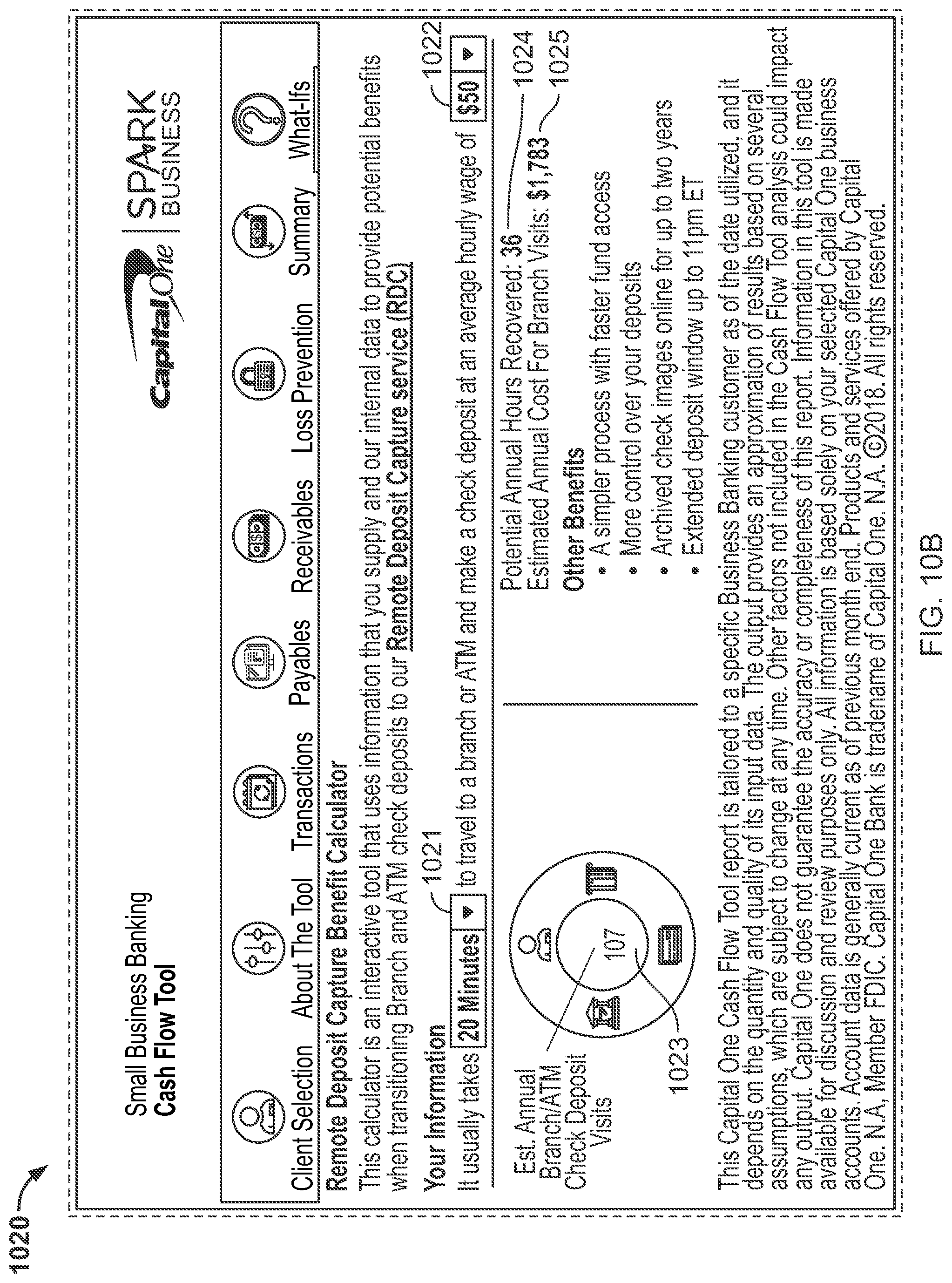 Patent US11783411 Figure 12 – Financial analysis in a computing environment