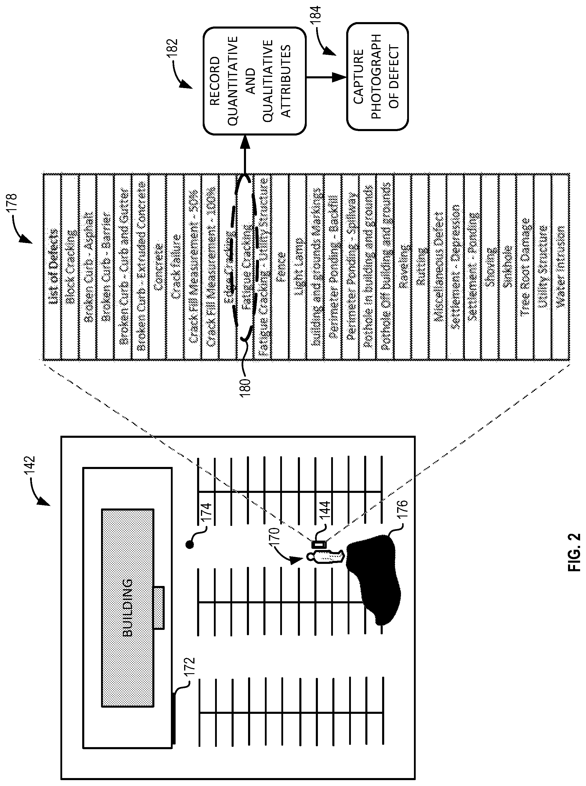 Patent US11783438 Figure 2 – Systems, methods and apparatus for property defect management