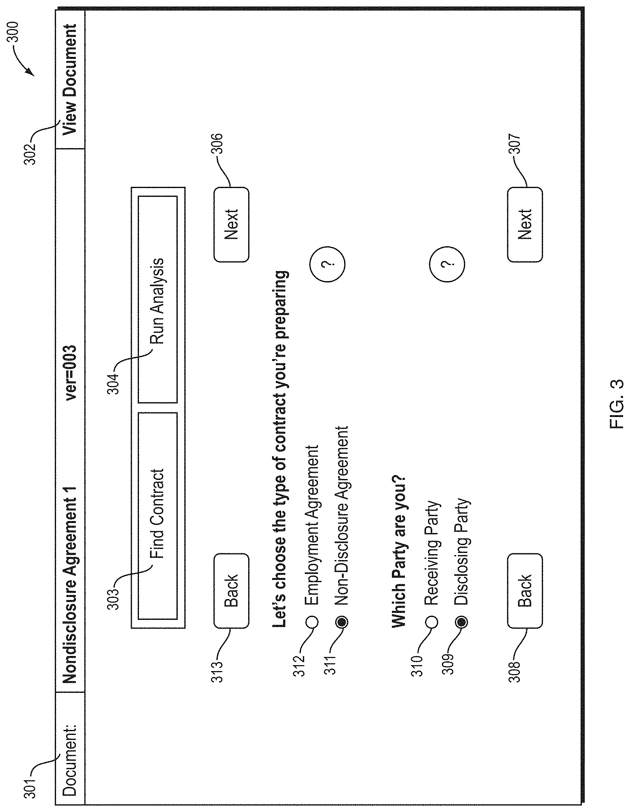 Patent US11783439 Figure 3 – Legal document analysis platform