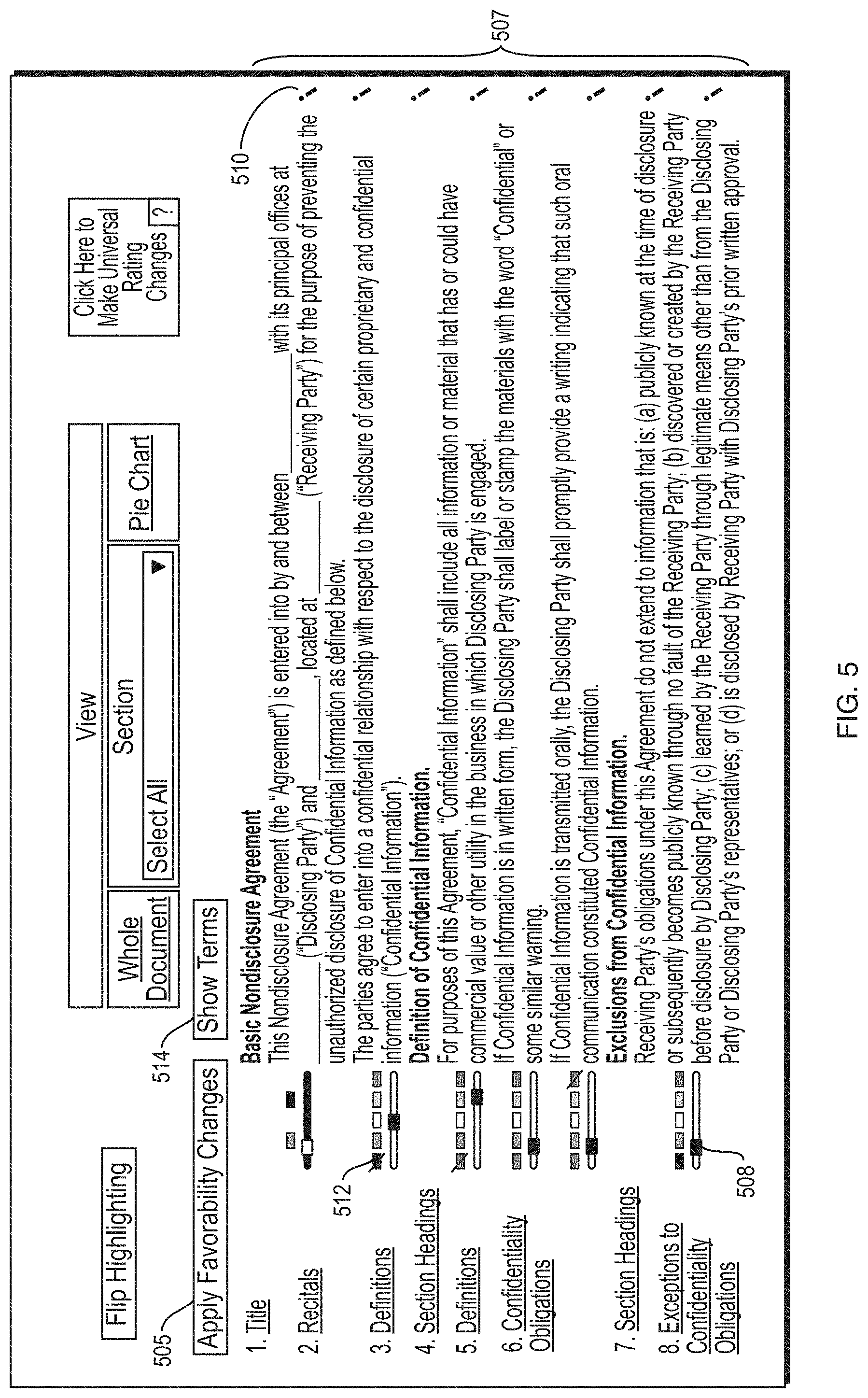 Patent US11783439 Figure 5 – Legal document analysis platform