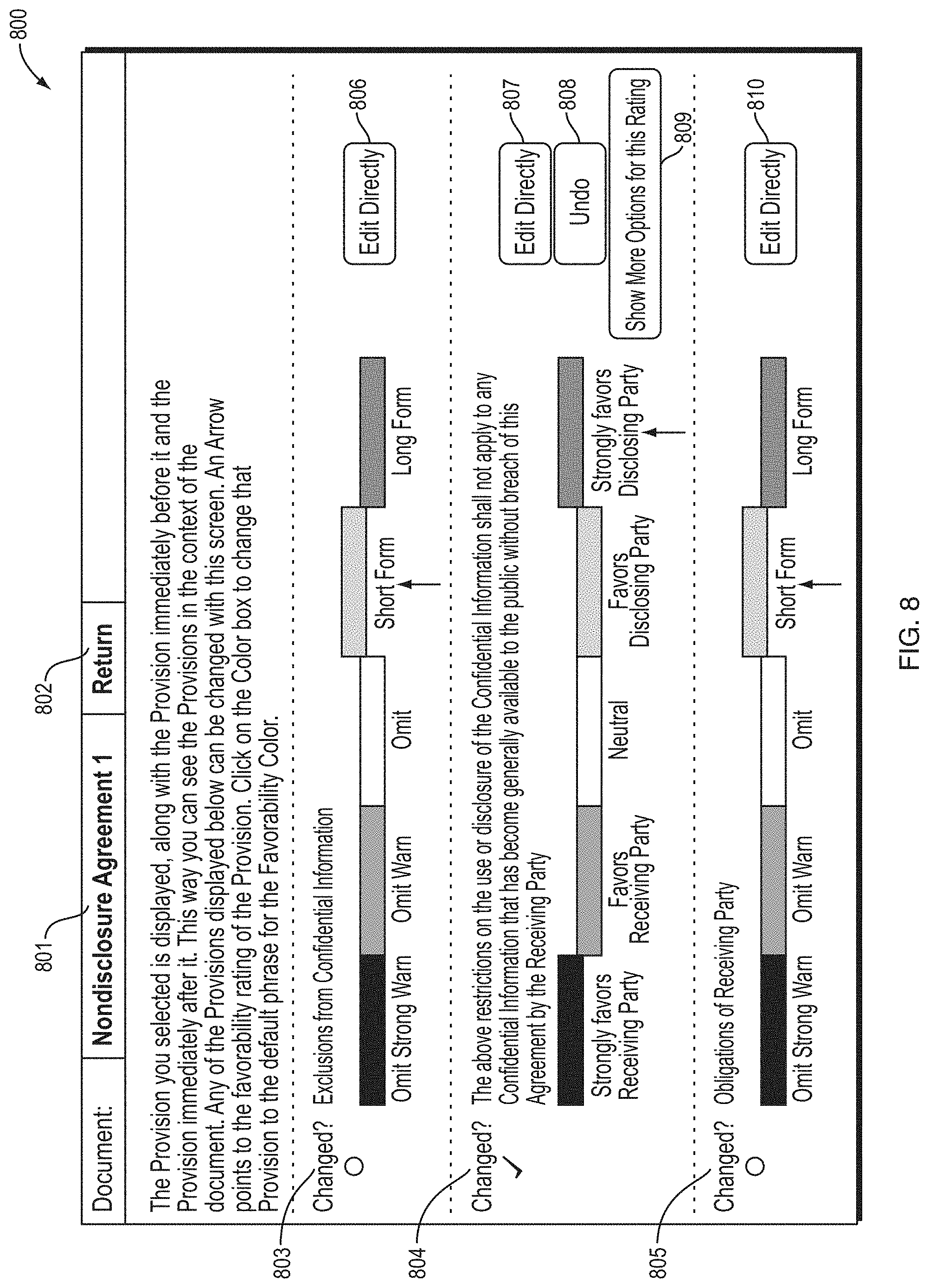 Patent US11783439 Figure 8 – Legal document analysis platform