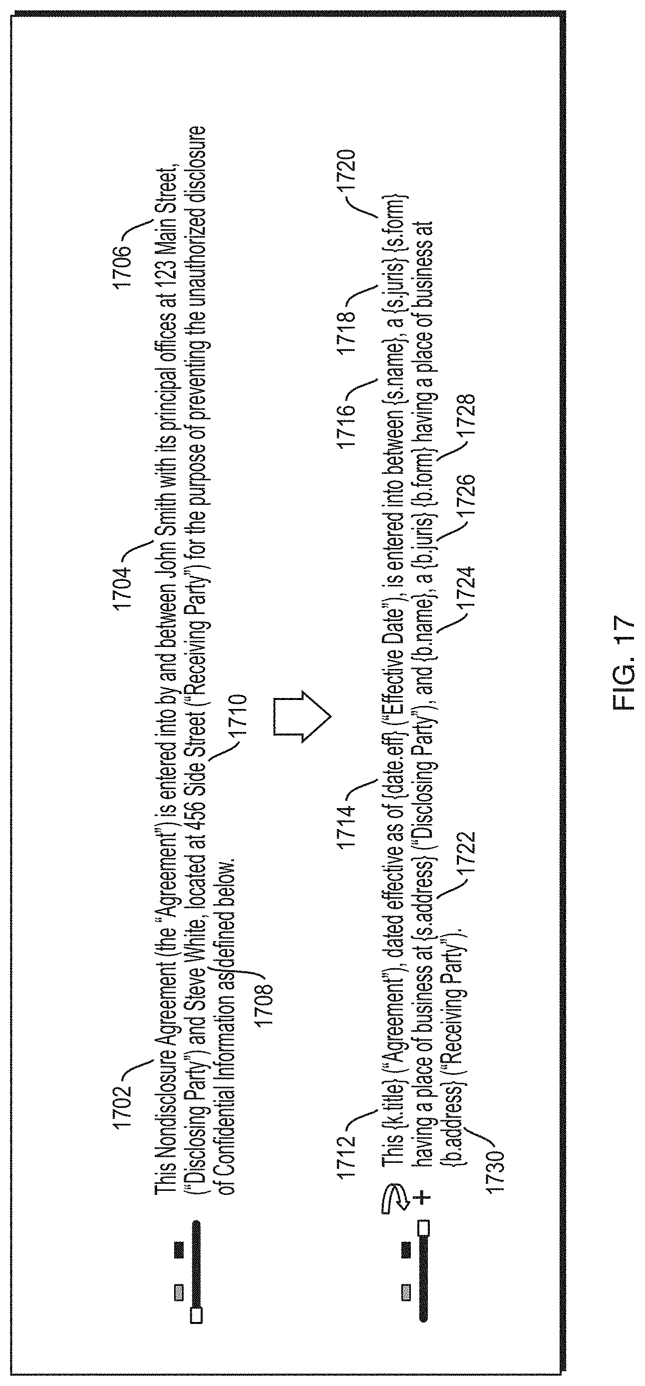 Patent US11783439 Figure 17 – Legal document analysis platform