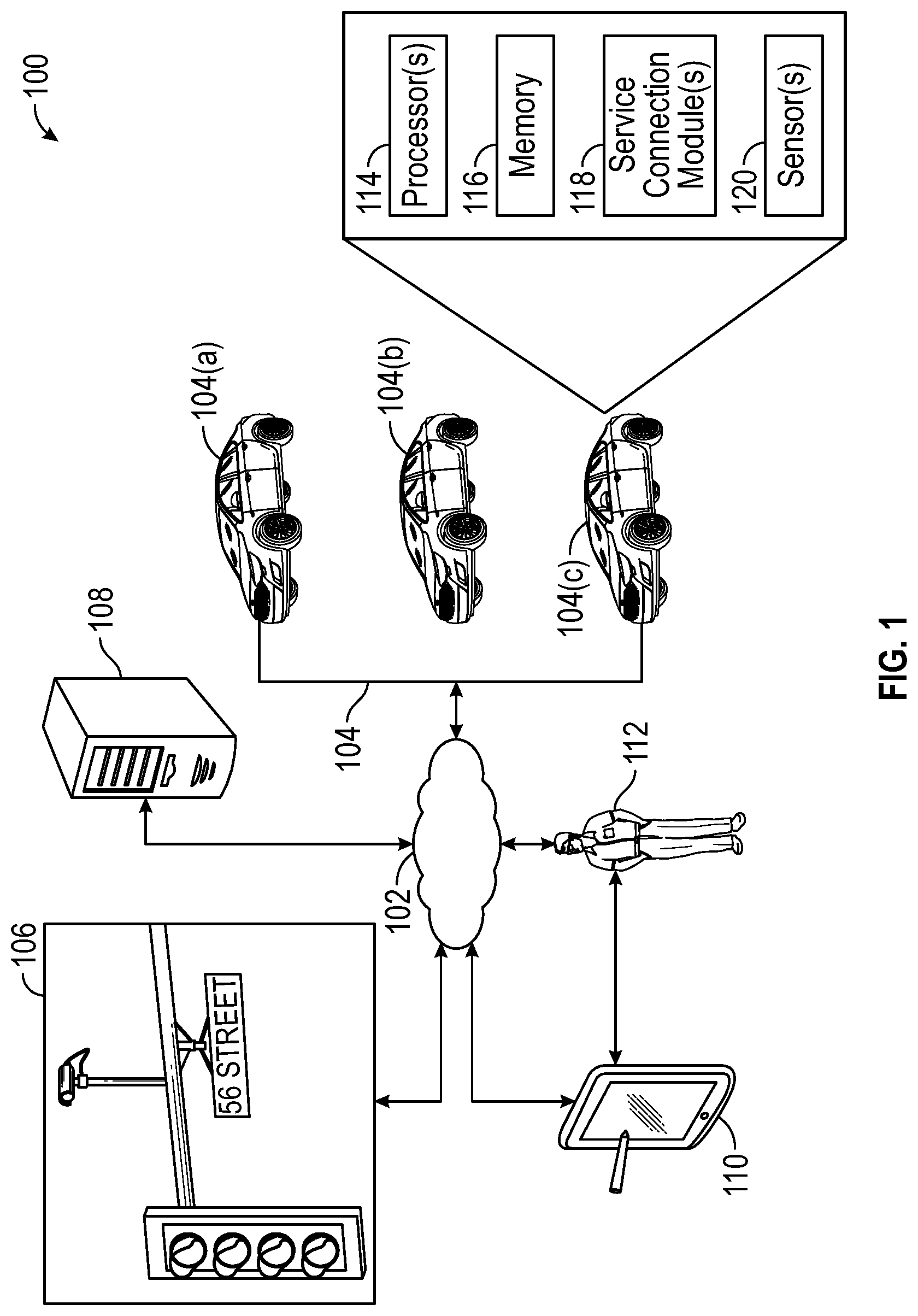 Patent US11783441 — Systems and methods for dynamically connecting one or more transportation vehicles to customers — Figure 1