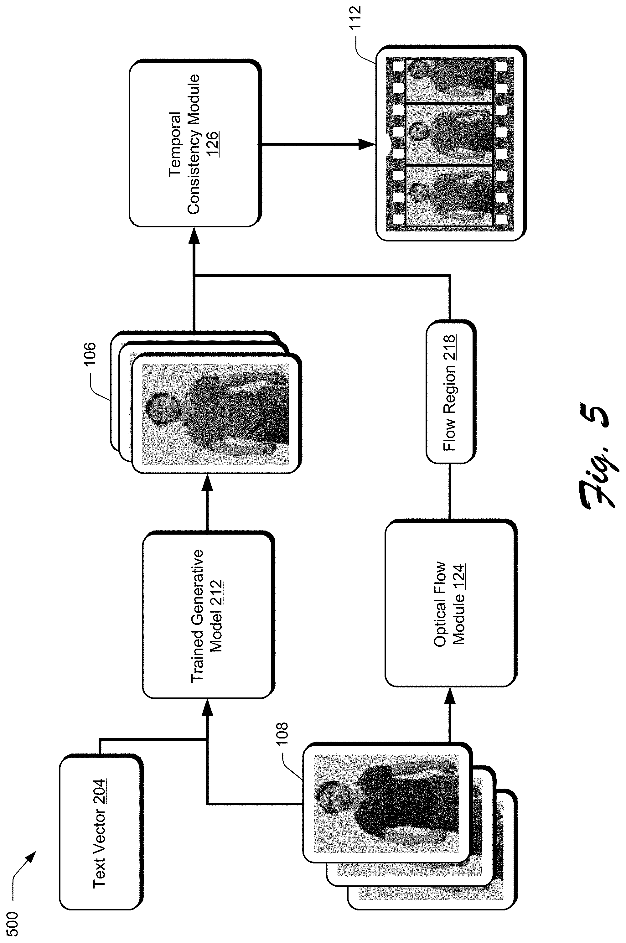 Patent US11783486 Figure 5 – Depicting humans in text-defined outfits