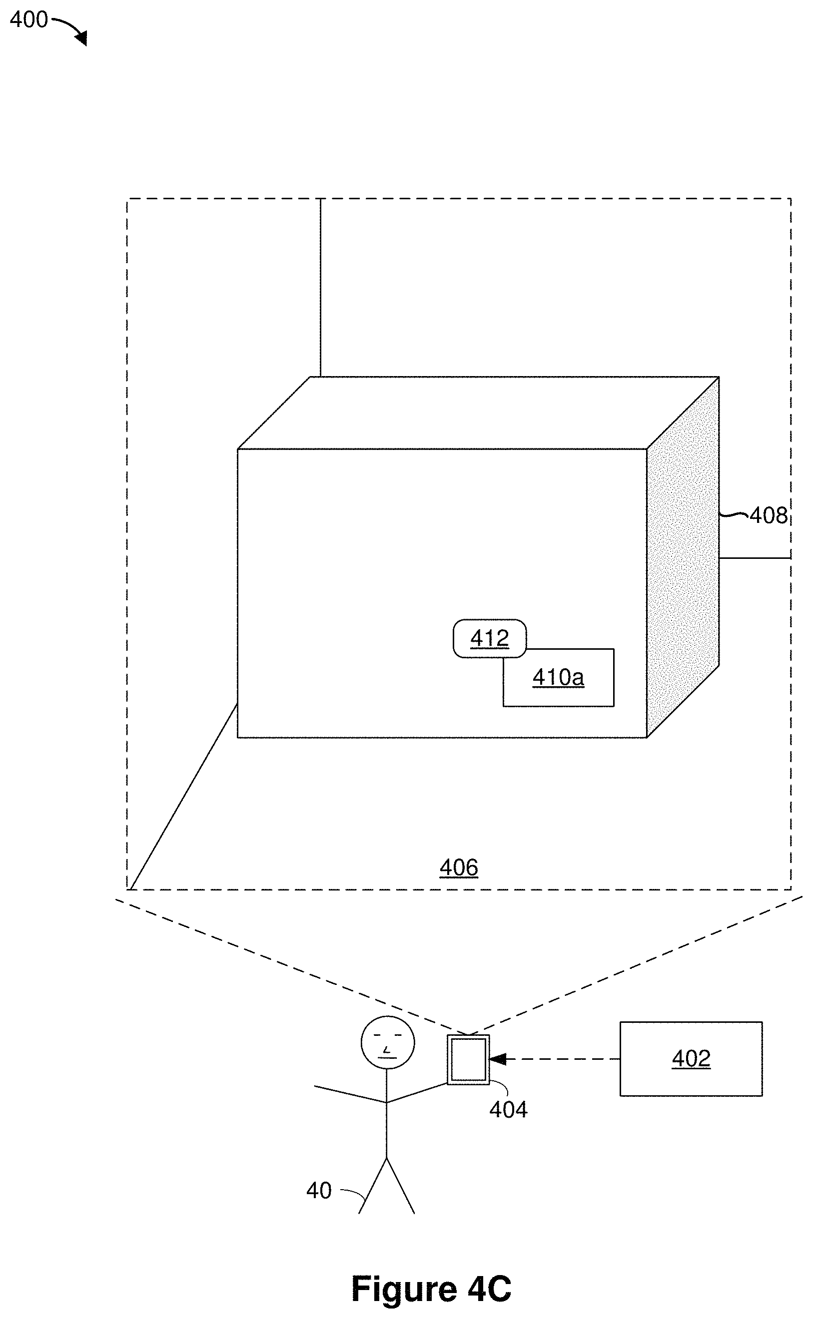 Patent US11783514 Figure 10 – Generating content for physical elements
