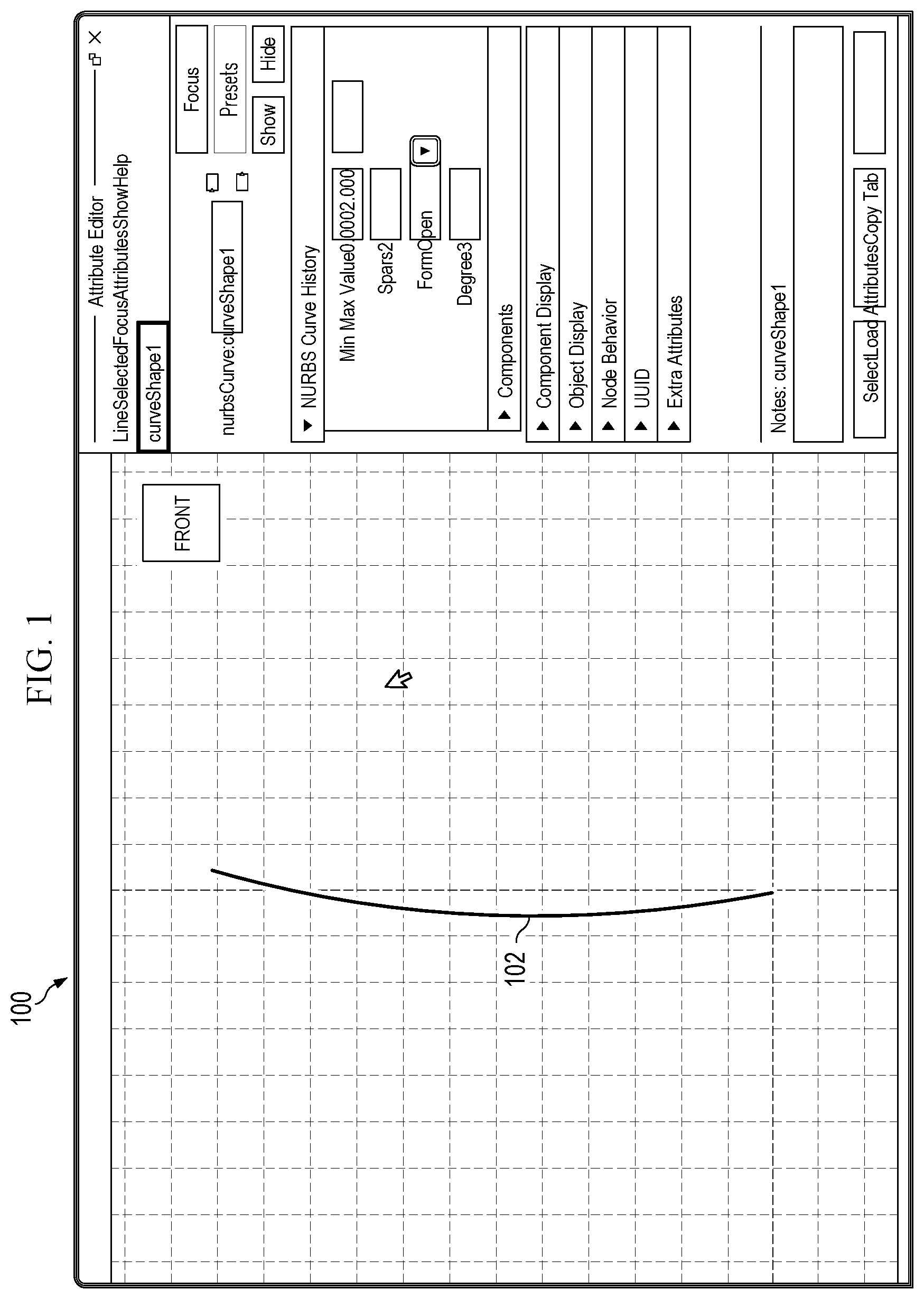 Patent US11783516 Figure 1 – Method for controlling digital feather generations through a user interface in a computer modeling system