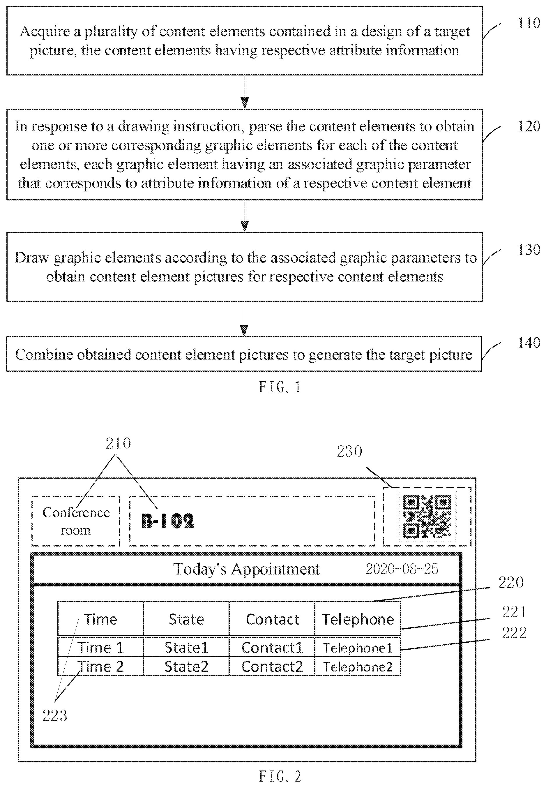 Patent US11783520 Figure 1 – Method and apparatus for picture generation and storage medium