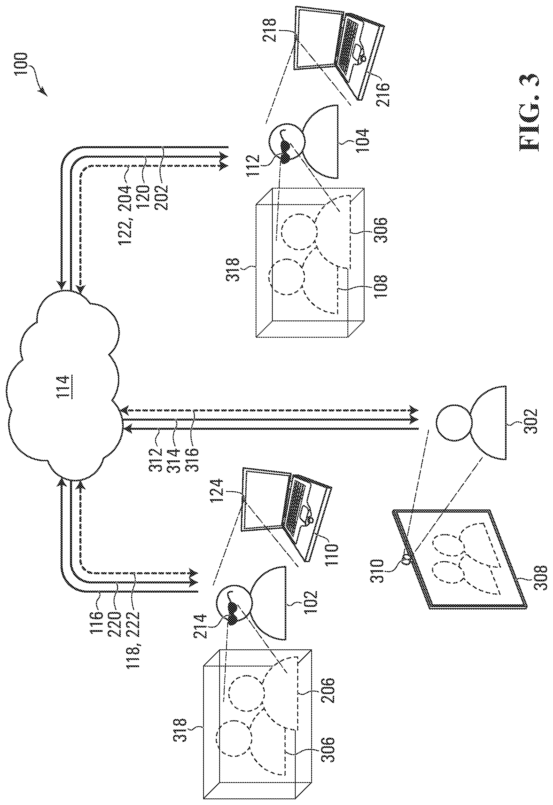 Patent US11783531 Figure 3 – Method, system, and medium for 3D or 2.5D electronic communication