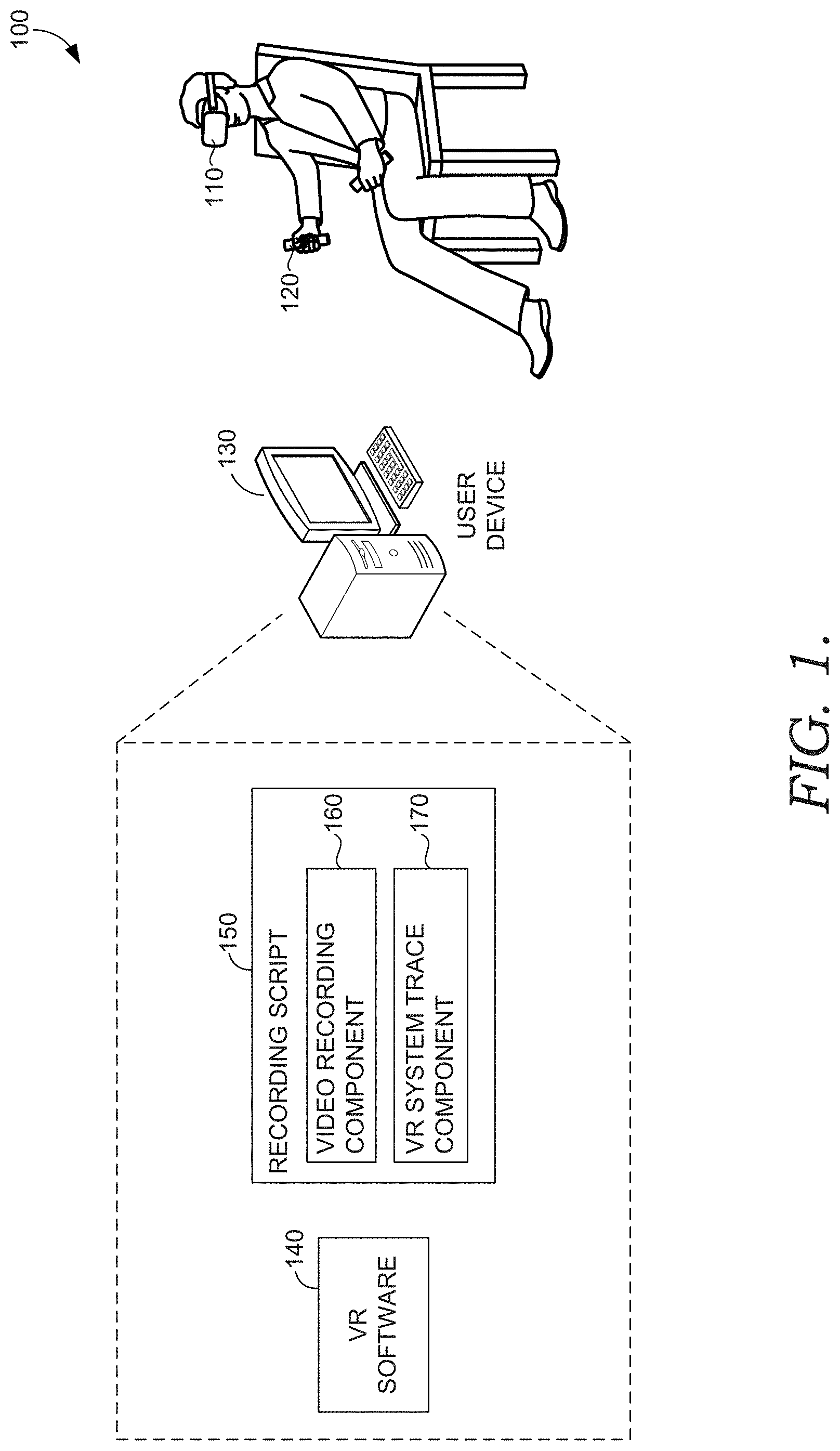Patent US11783534 Figure 1 – 3D simulation of a 3D drawing in virtual reality