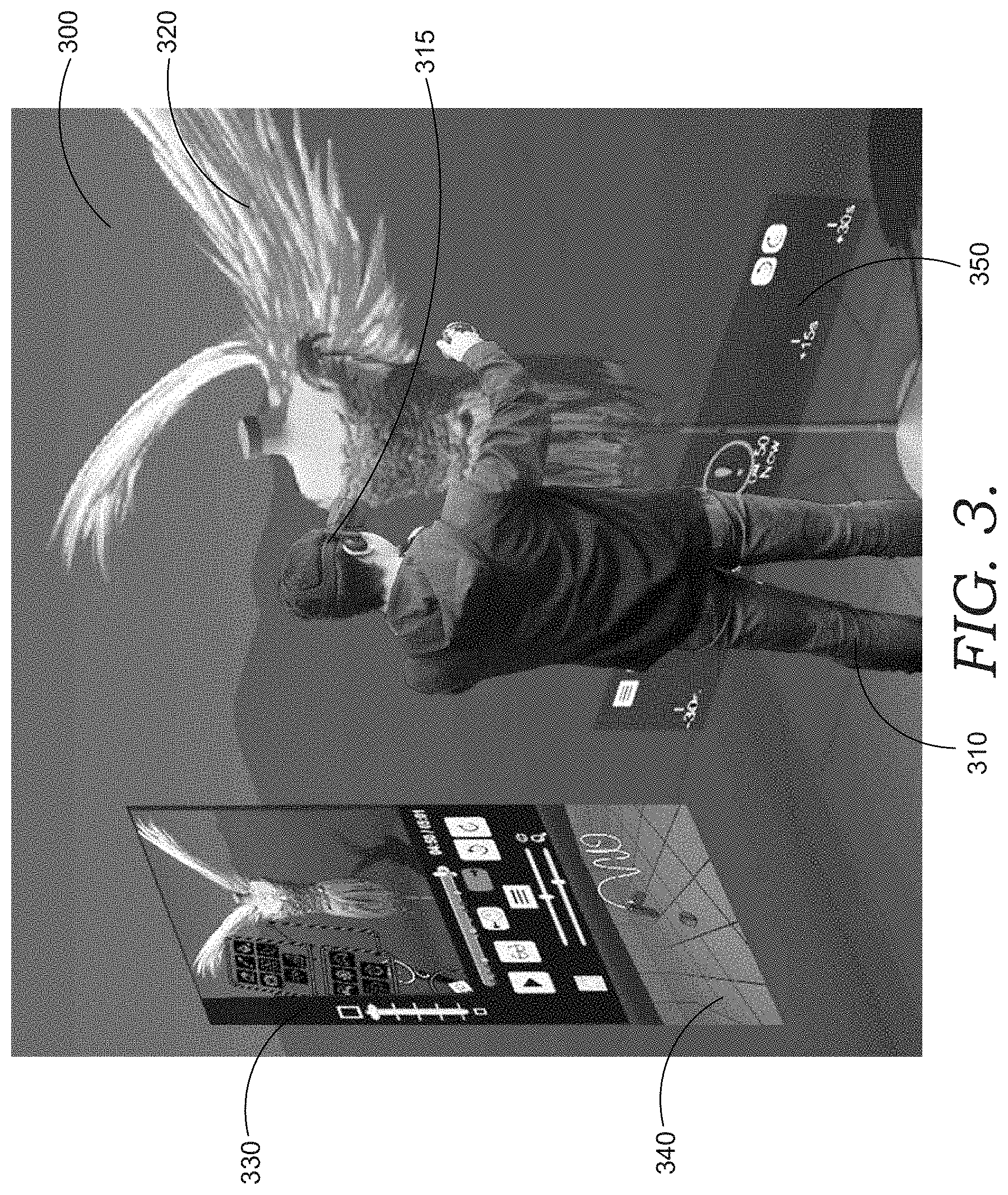 Patent US11783534 Figure 3 – 3D simulation of a 3D drawing in virtual reality