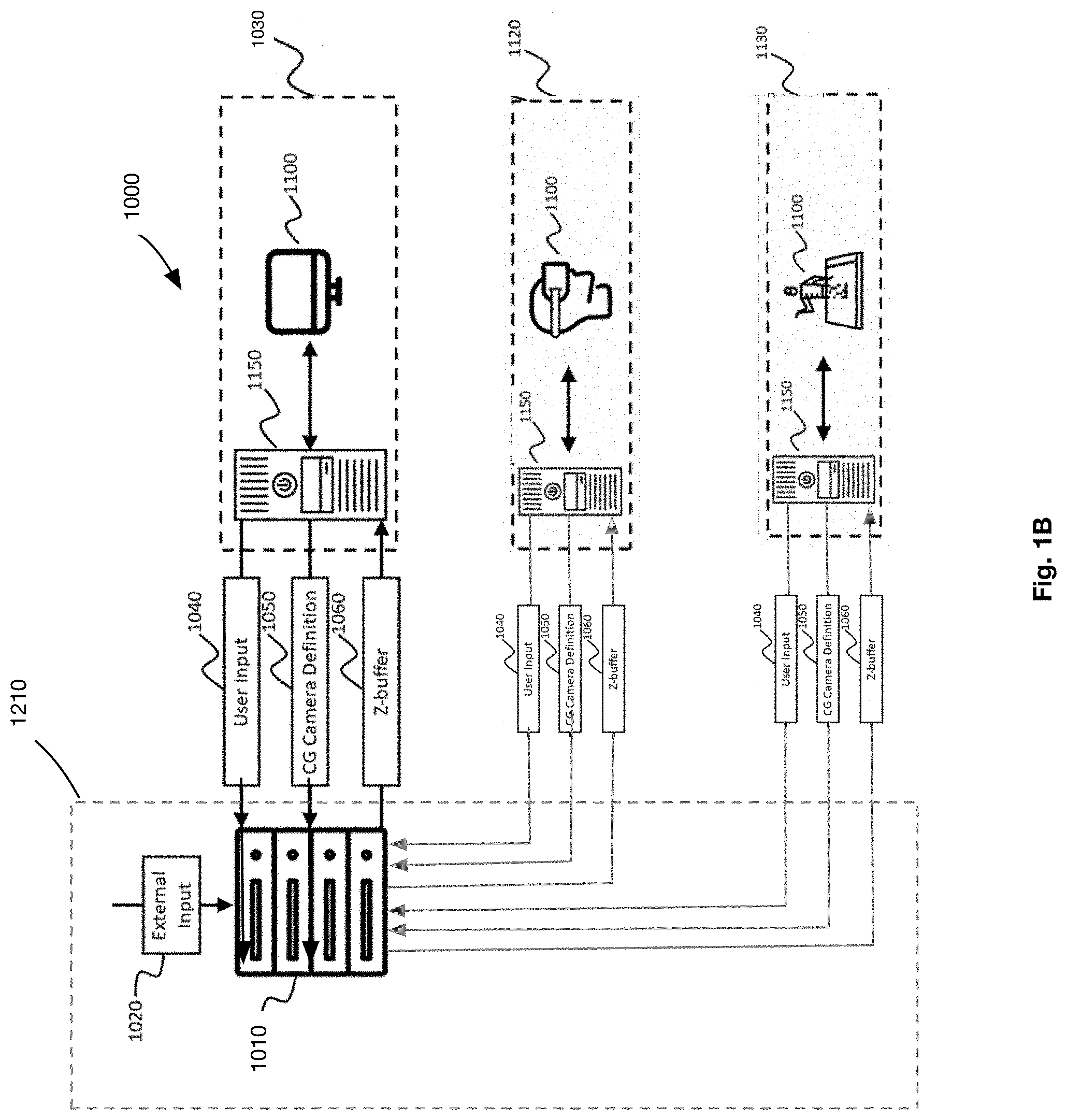 Patent US11783537 Figure 2 – Distributed rendering and display system