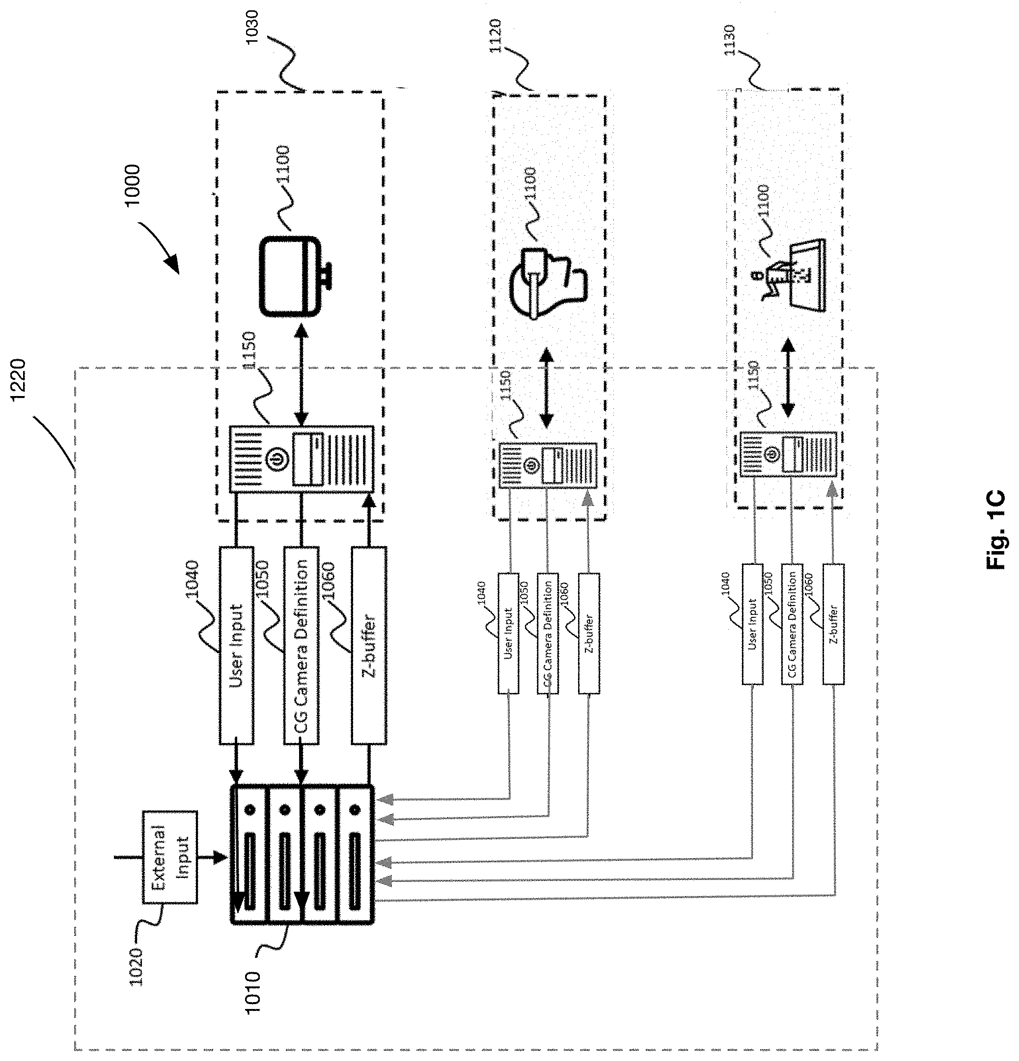 Patent US11783537 Figure 3 – Distributed rendering and display system
