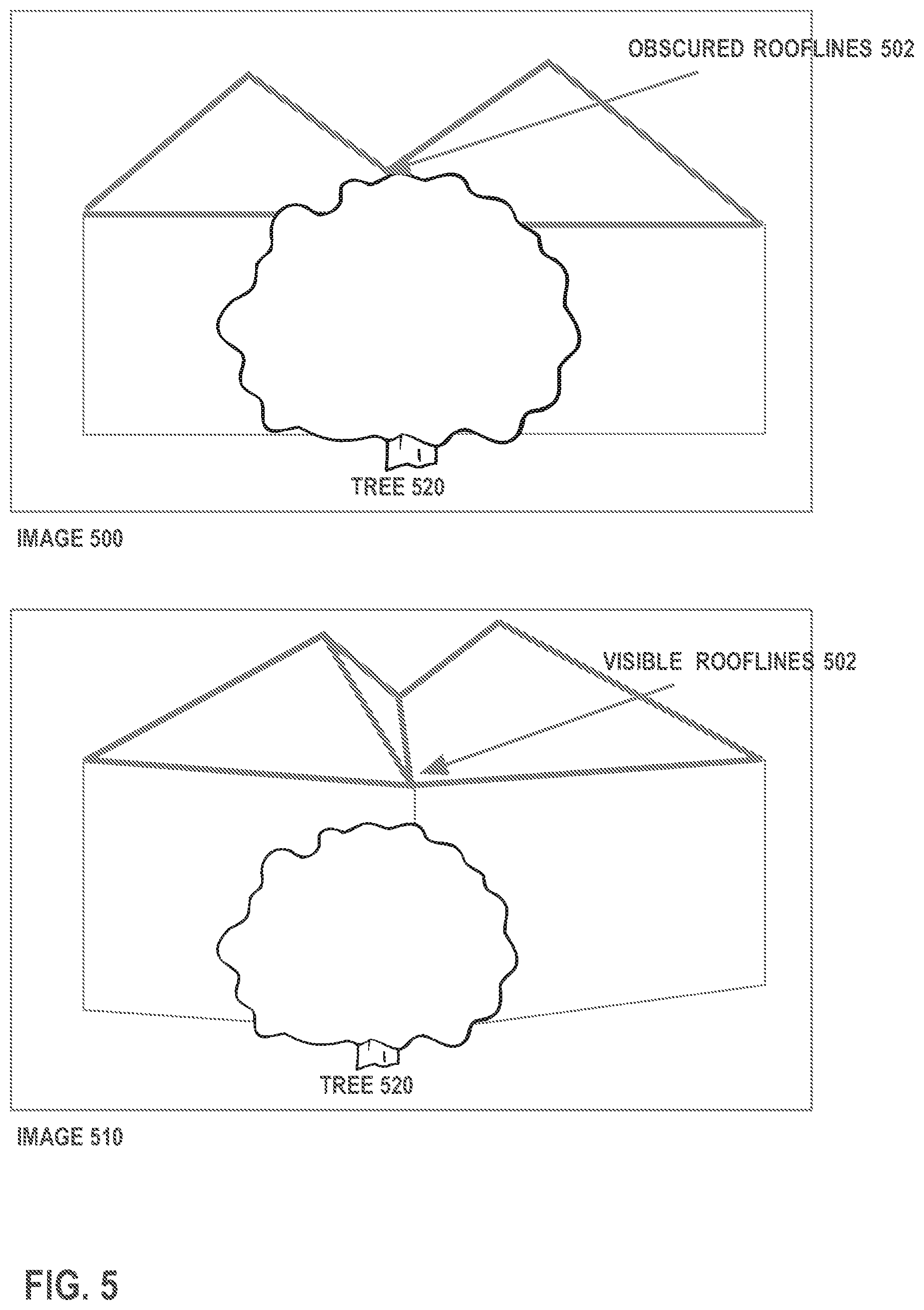 Patent US11783540 Figure 5 – Method for generating roof outlines from lateral images