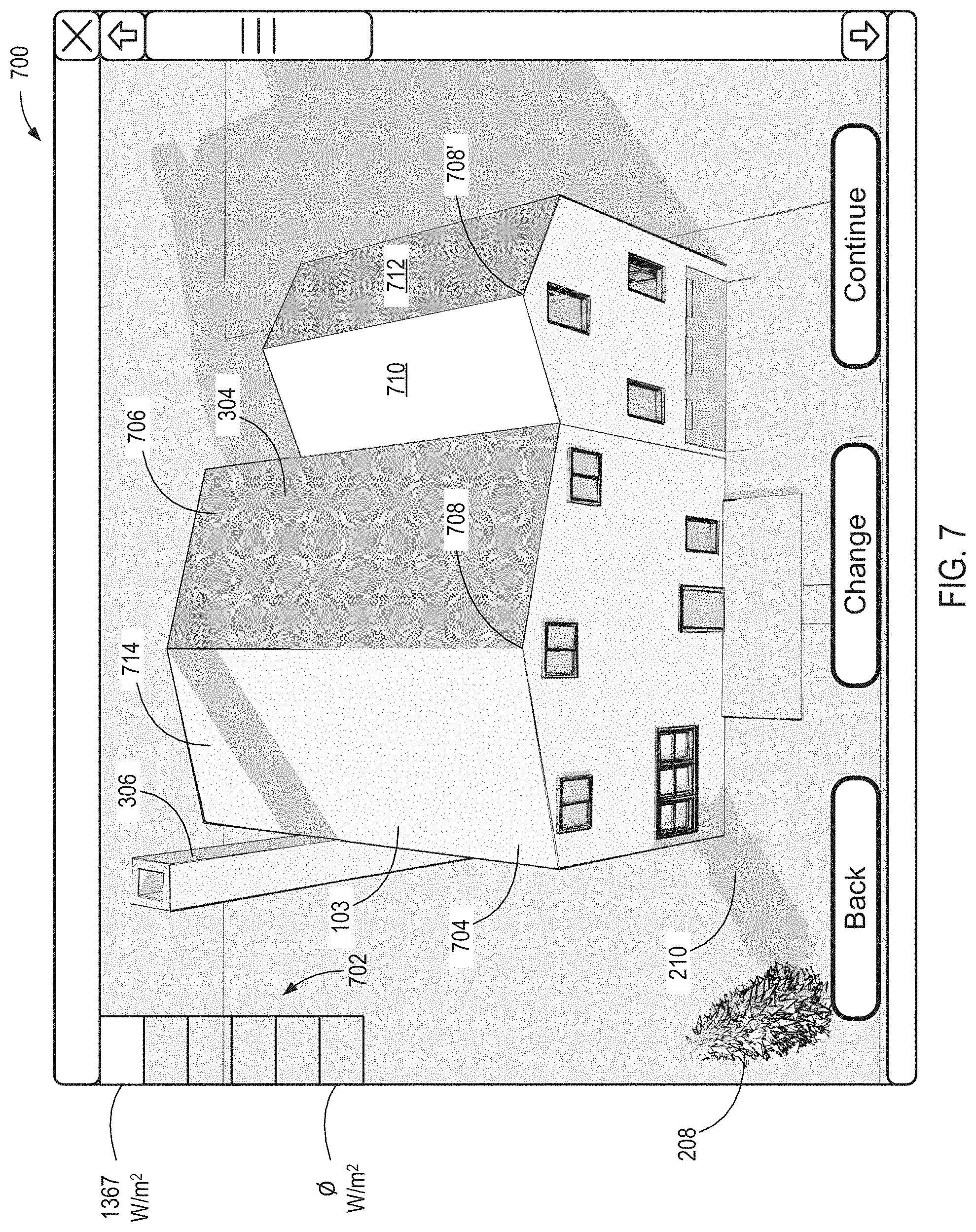 Patent US11783544 Figure 7 – Solar ray mapping via divergent beam modeling