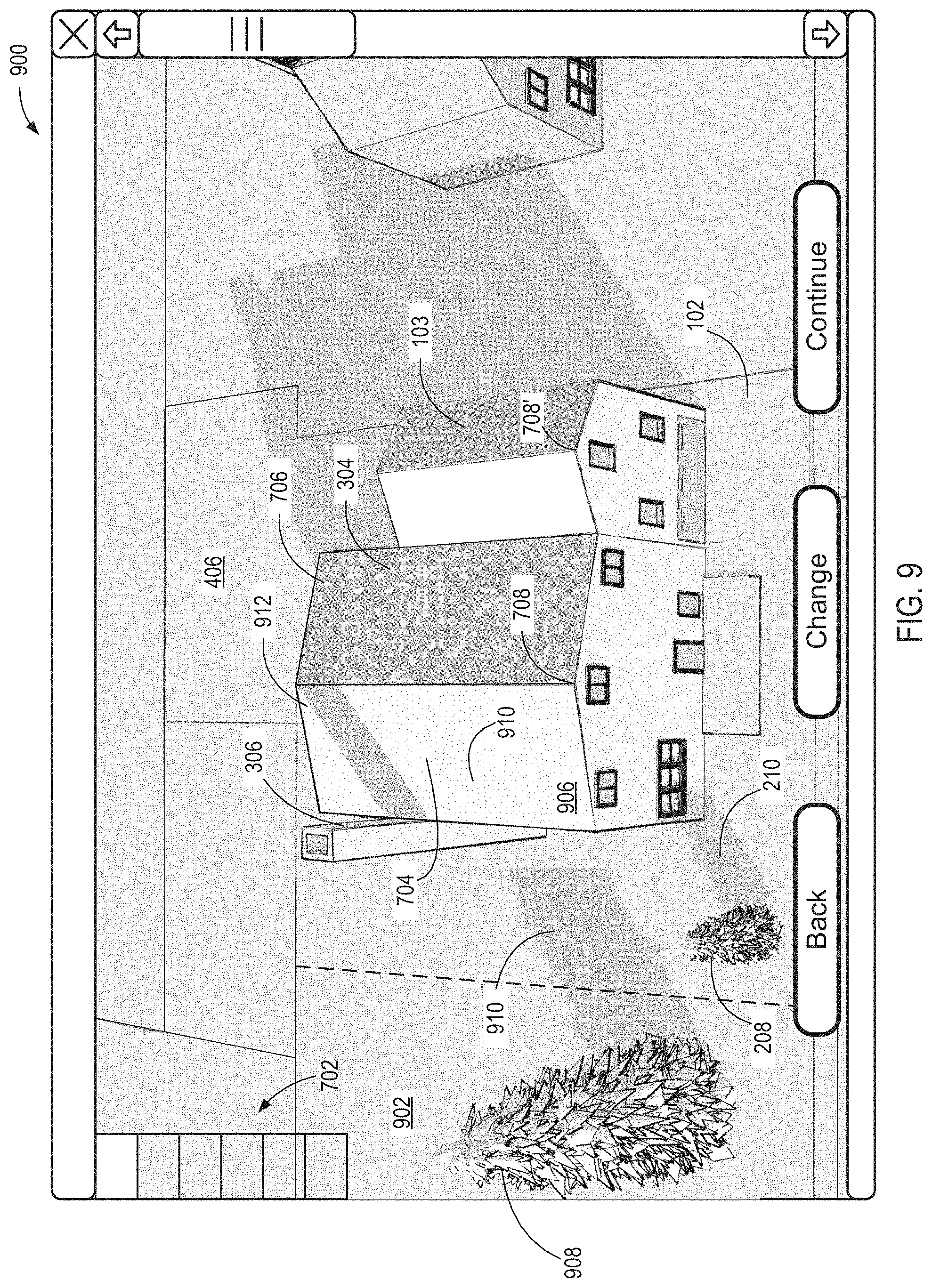 Patent US11783544 Figure 9 – Solar ray mapping via divergent beam modeling