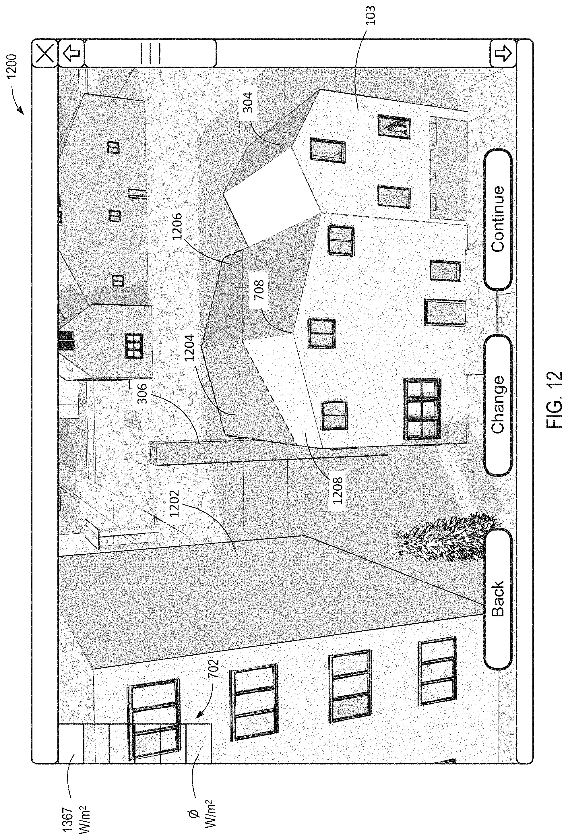 Patent US11783544 Figure 12 – Solar ray mapping via divergent beam modeling