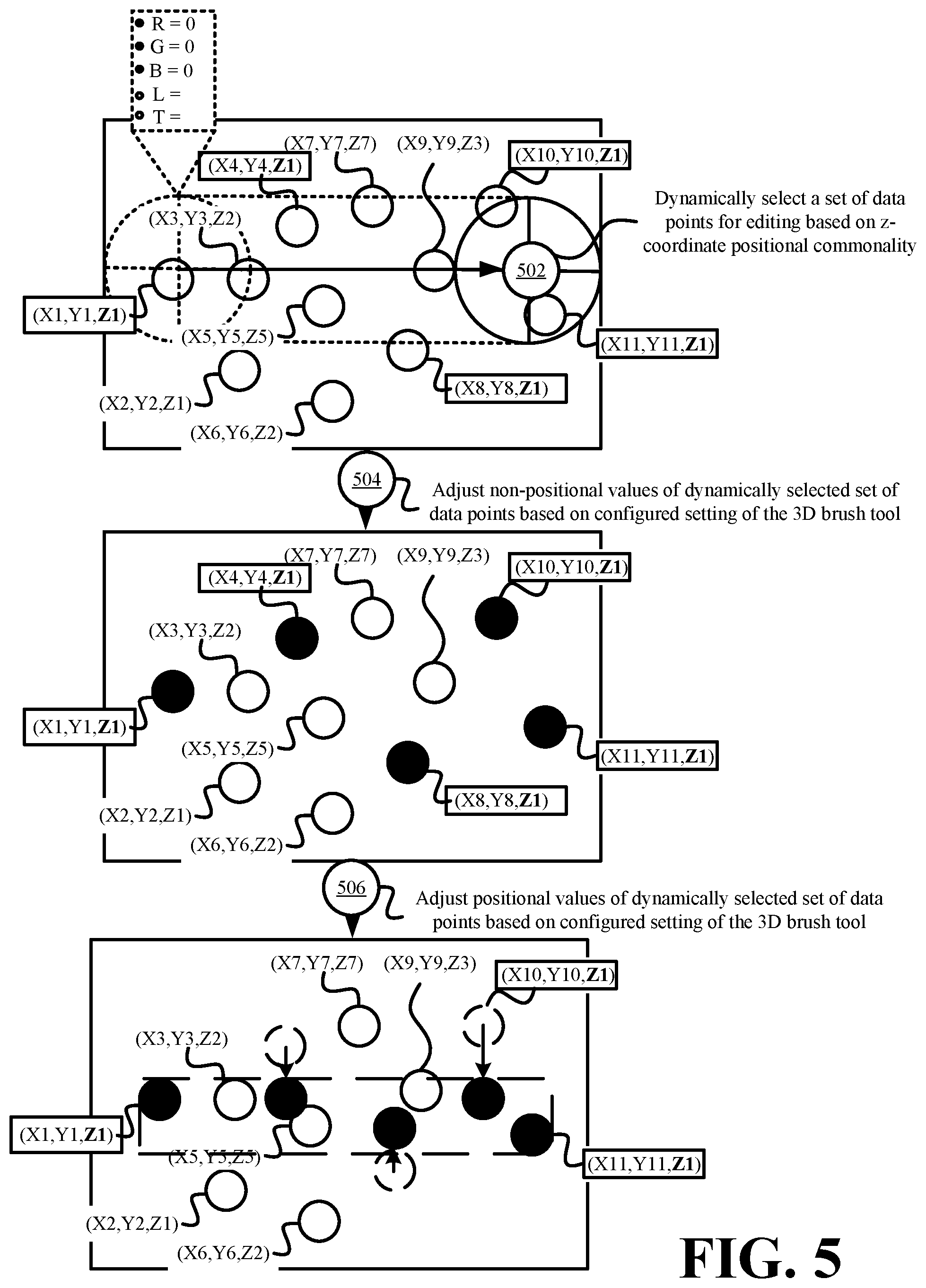 Patent US11783545 Figure 5 – Systems and methods for editing three-dimensional data and point clouds
