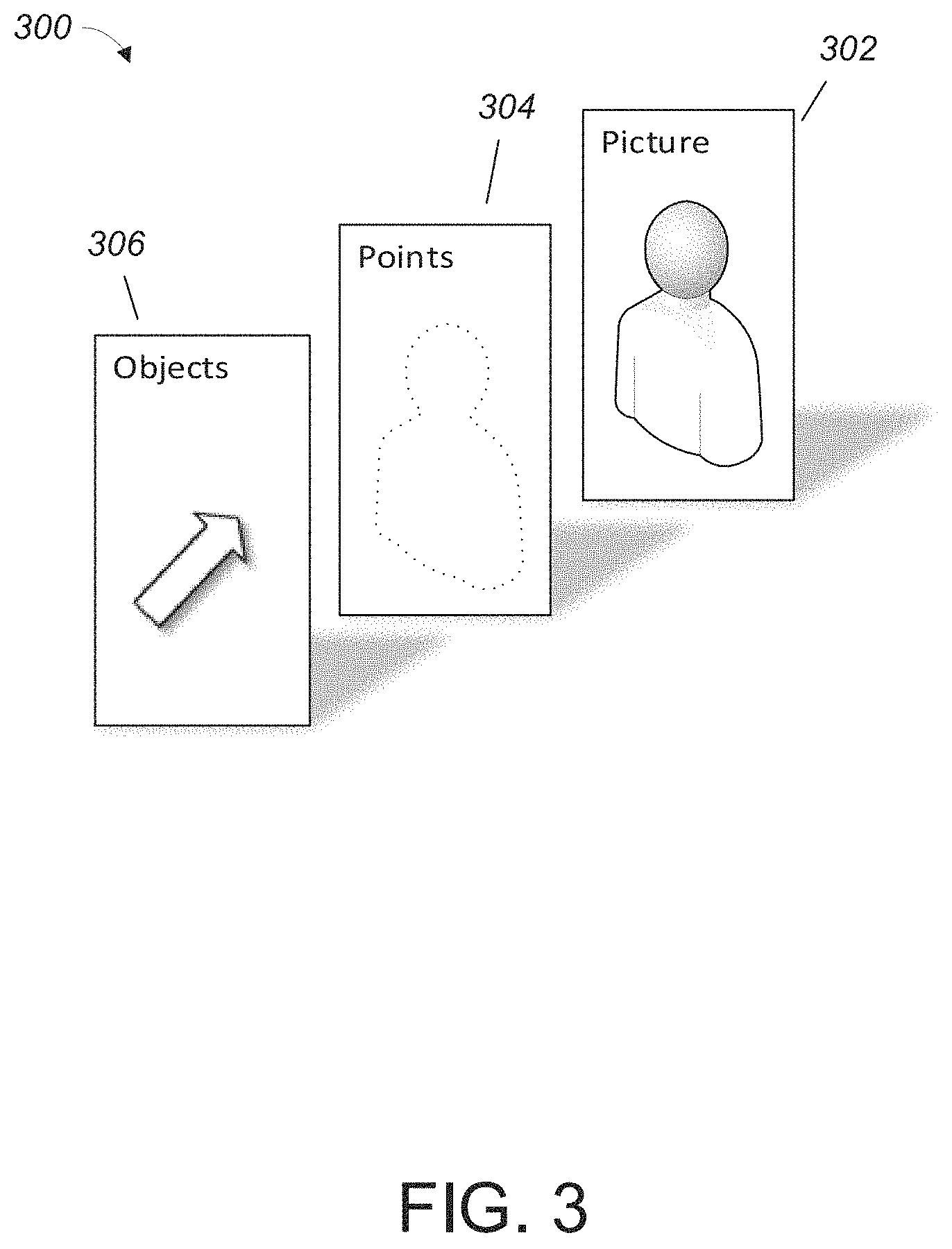 Patent US11783546 Figure 3 – Layered 3-D images for augmented reality processing