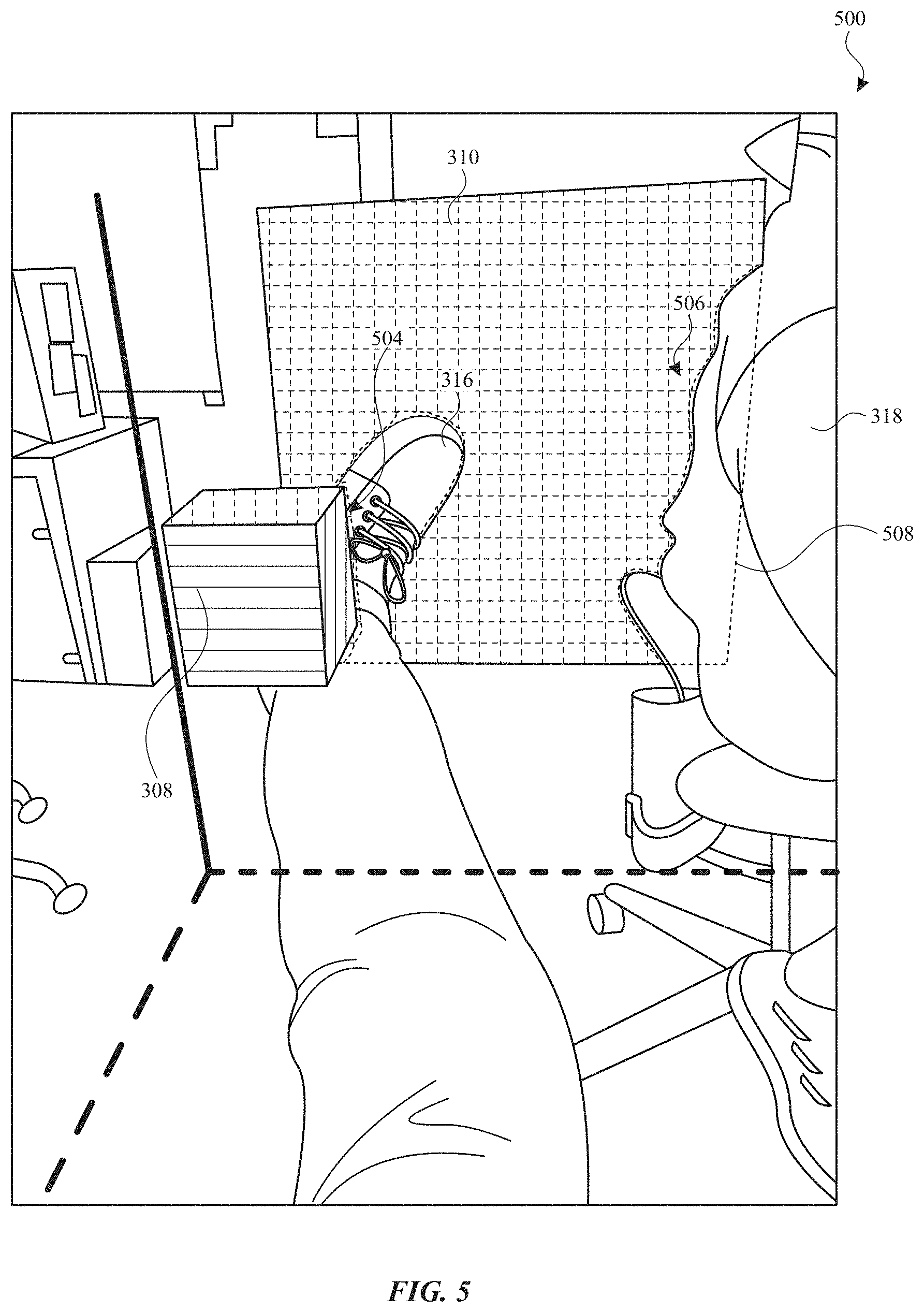 Patent US11783550 Figure 5 – Image composition for extended reality systems