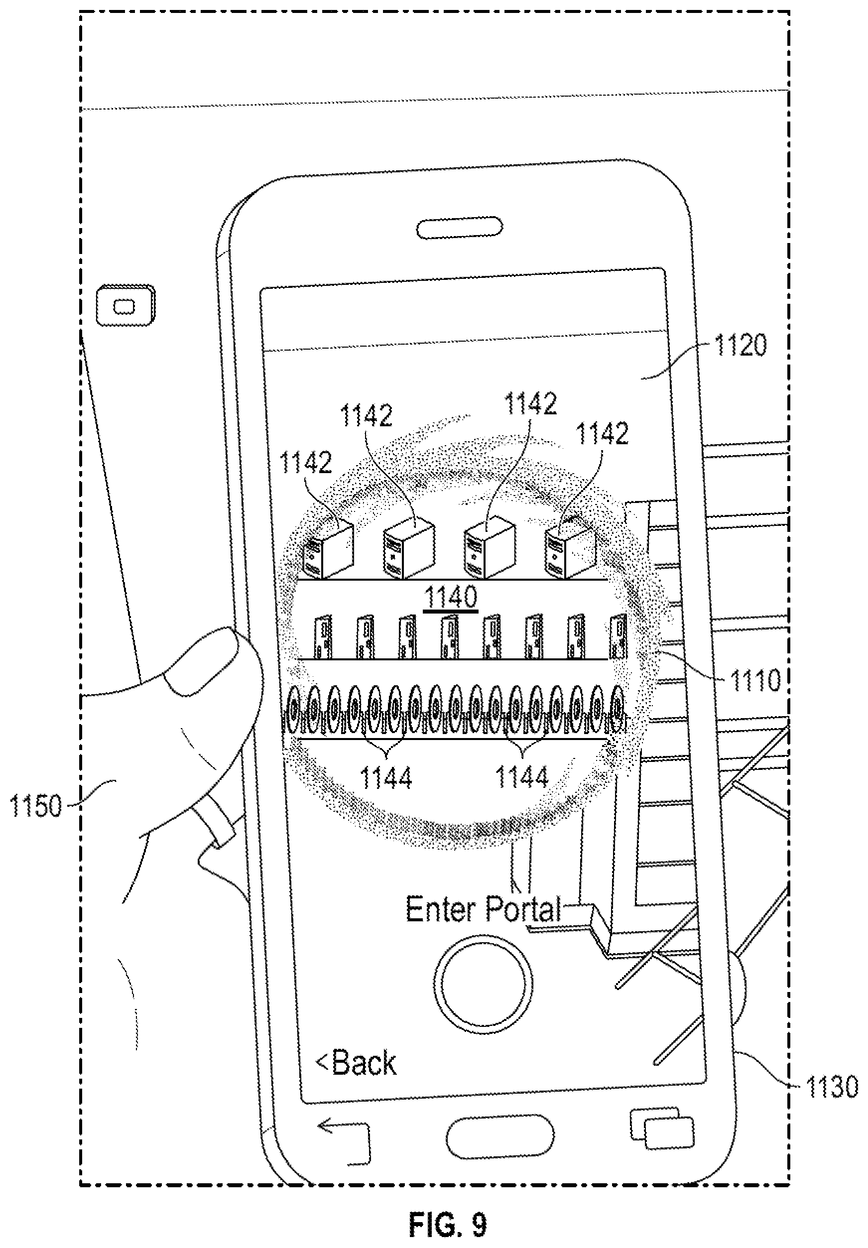 Patent US11783555 Figure 11 – System and method for transferring content from one virtual environment to another
