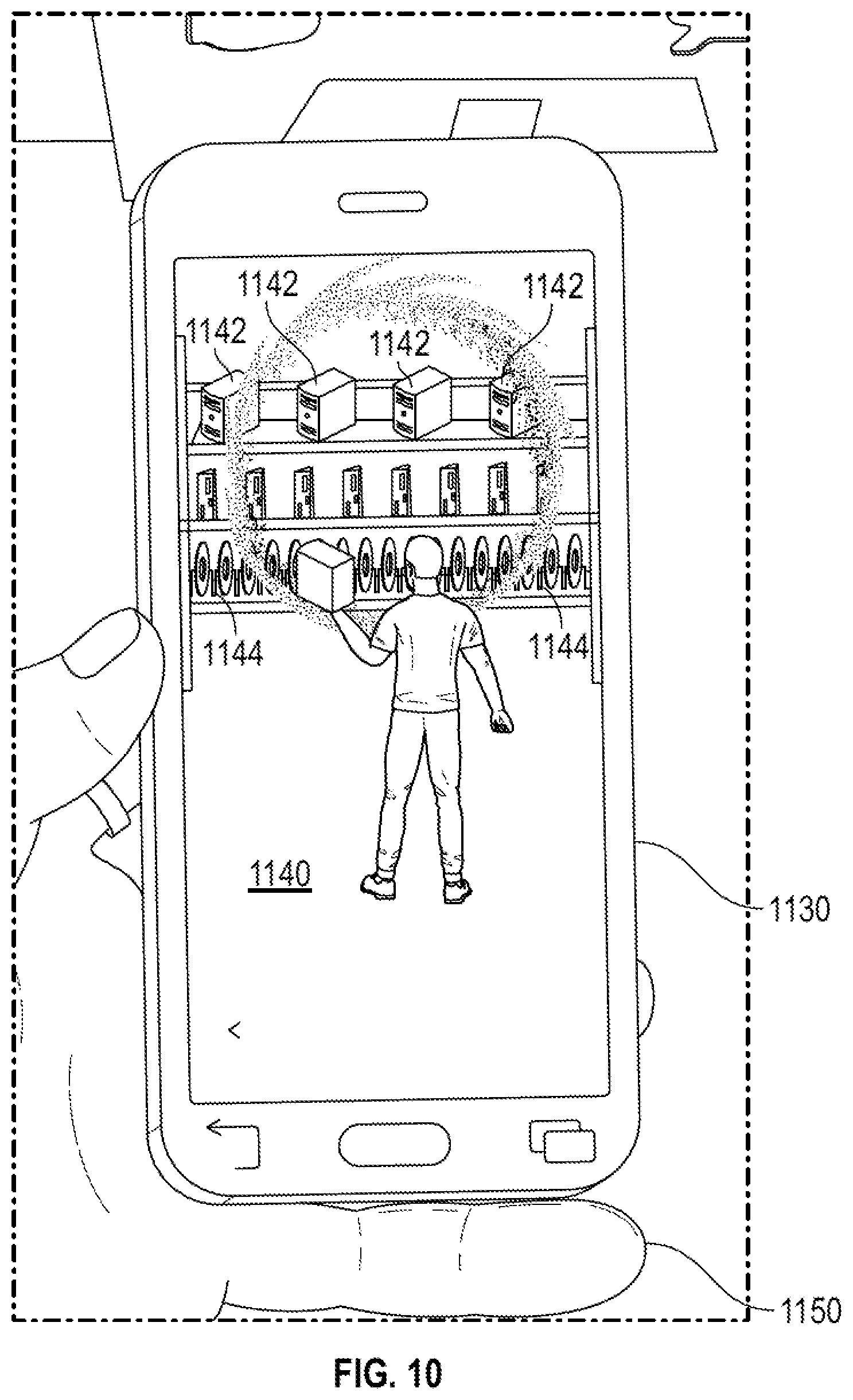 Patent US11783555 Figure 12 – System and method for transferring content from one virtual environment to another