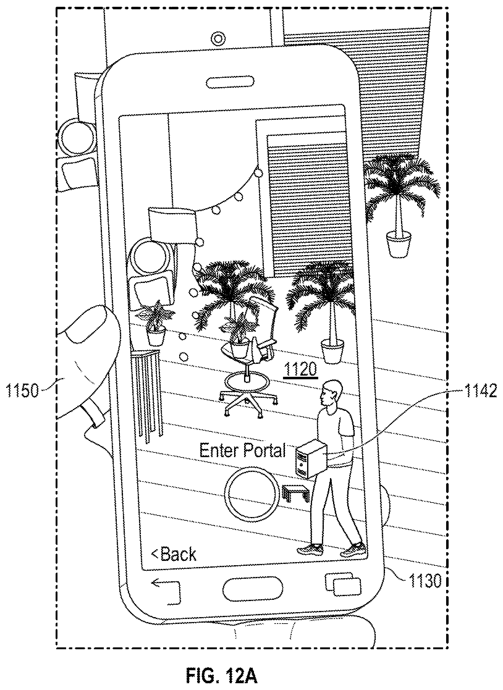 Patent US11783555 Figure 14 – System and method for transferring content from one virtual environment to another