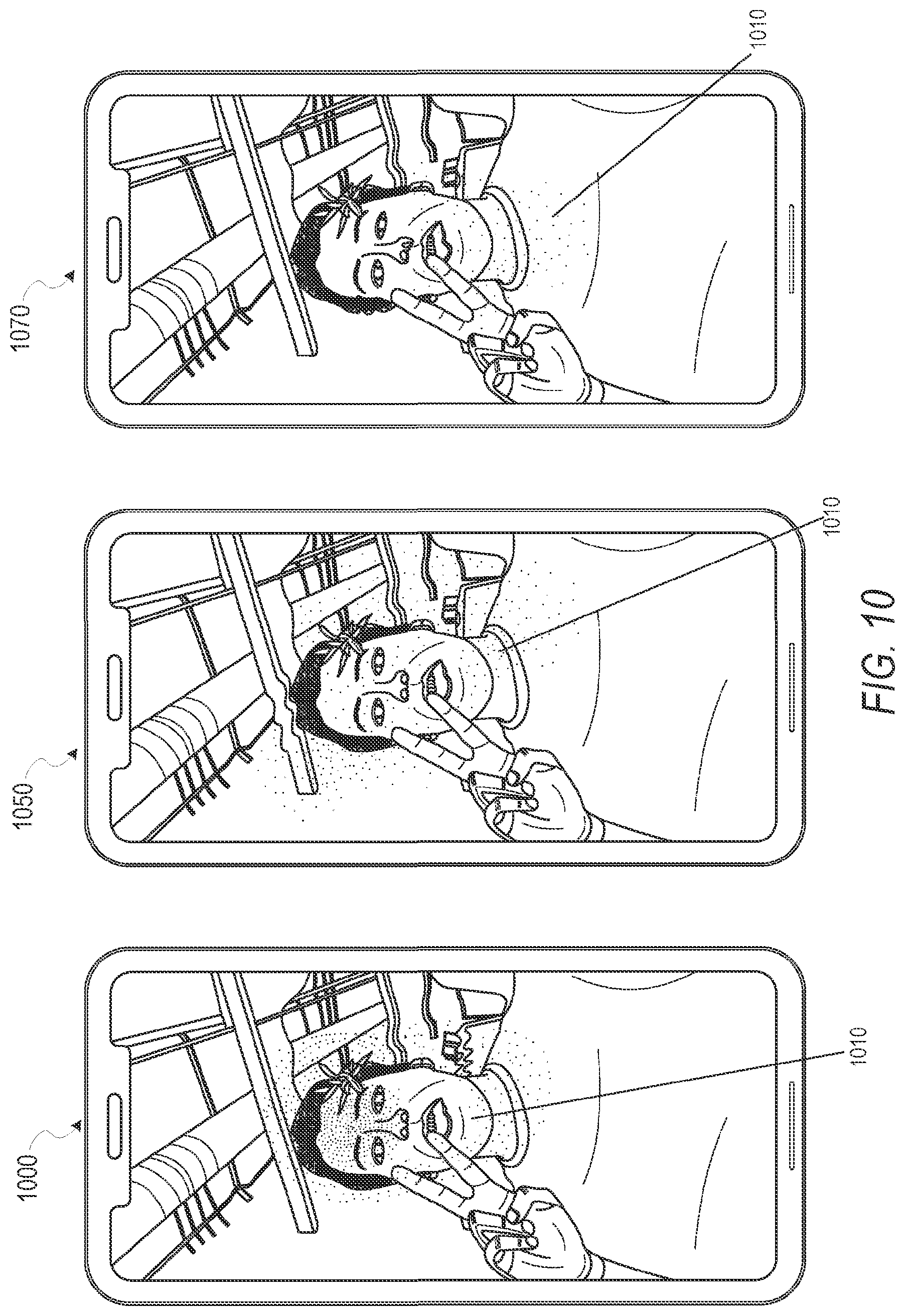 Patent US11783556 Figure 10 – Augmented reality content generators including 3D data in a messaging system