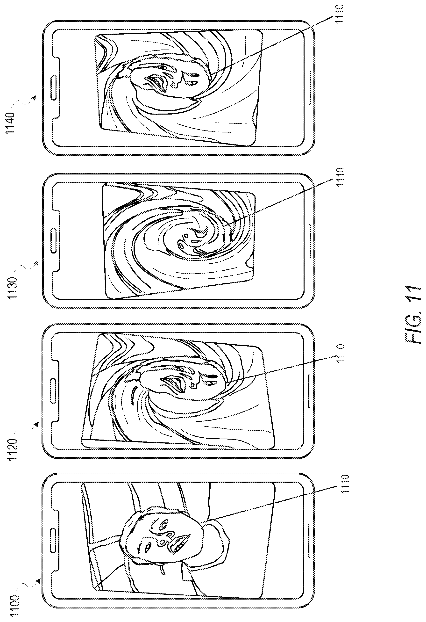 Patent US11783556 Figure 11 – Augmented reality content generators including 3D data in a messaging system