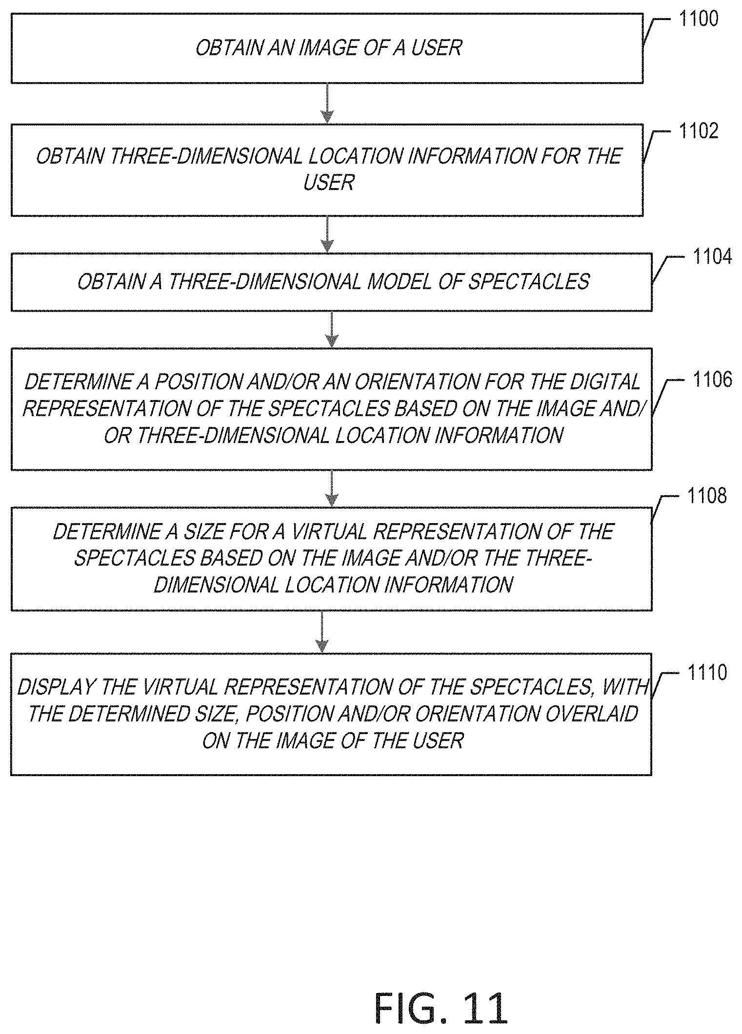 Patent US11783557 Figure 10 – Virtual try-on systems and methods for spectacles