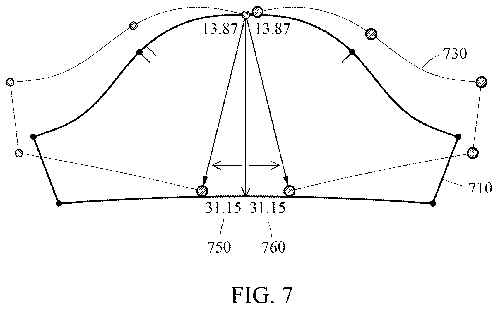 Patent US11783559 Figure 7 – Method and apparatus for processing pattern pieces for fullness of clothes