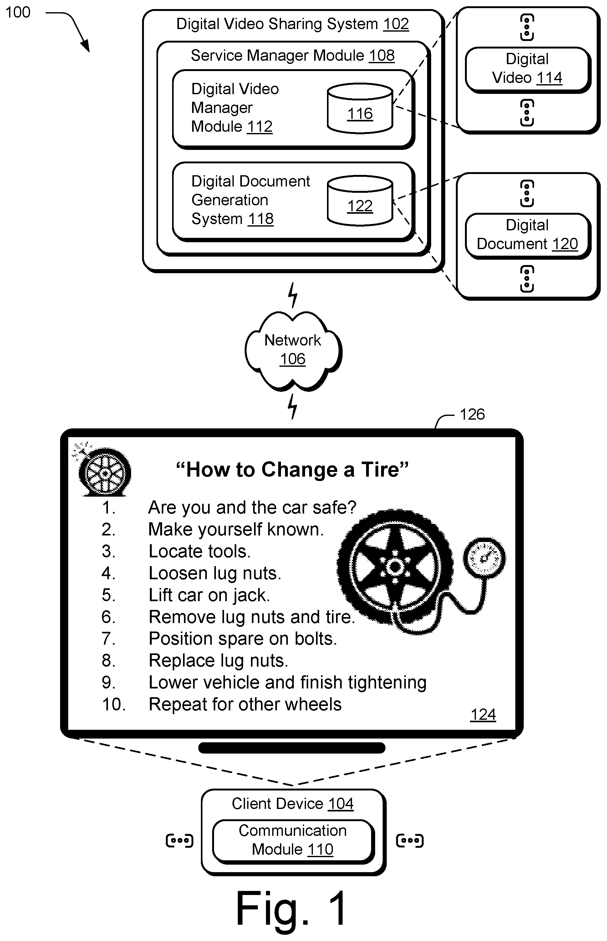 Patent US11783584 Figure 1 – Automated digital document generation from digital videos