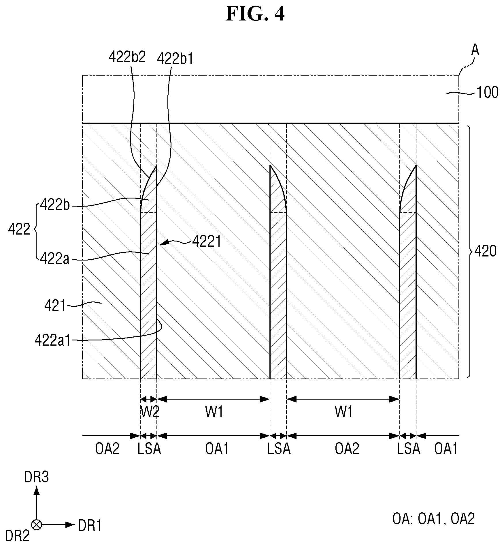 Patent US11783618 Figure 4 – Fingerprint sensor, method for manufacturing fingerprint sensor, and display device including fingerprint sensor