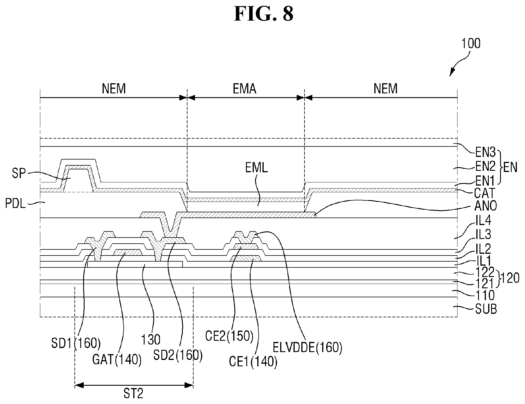 Patent US11783618 Figure 8 – Fingerprint sensor, method for manufacturing fingerprint sensor, and display device including fingerprint sensor