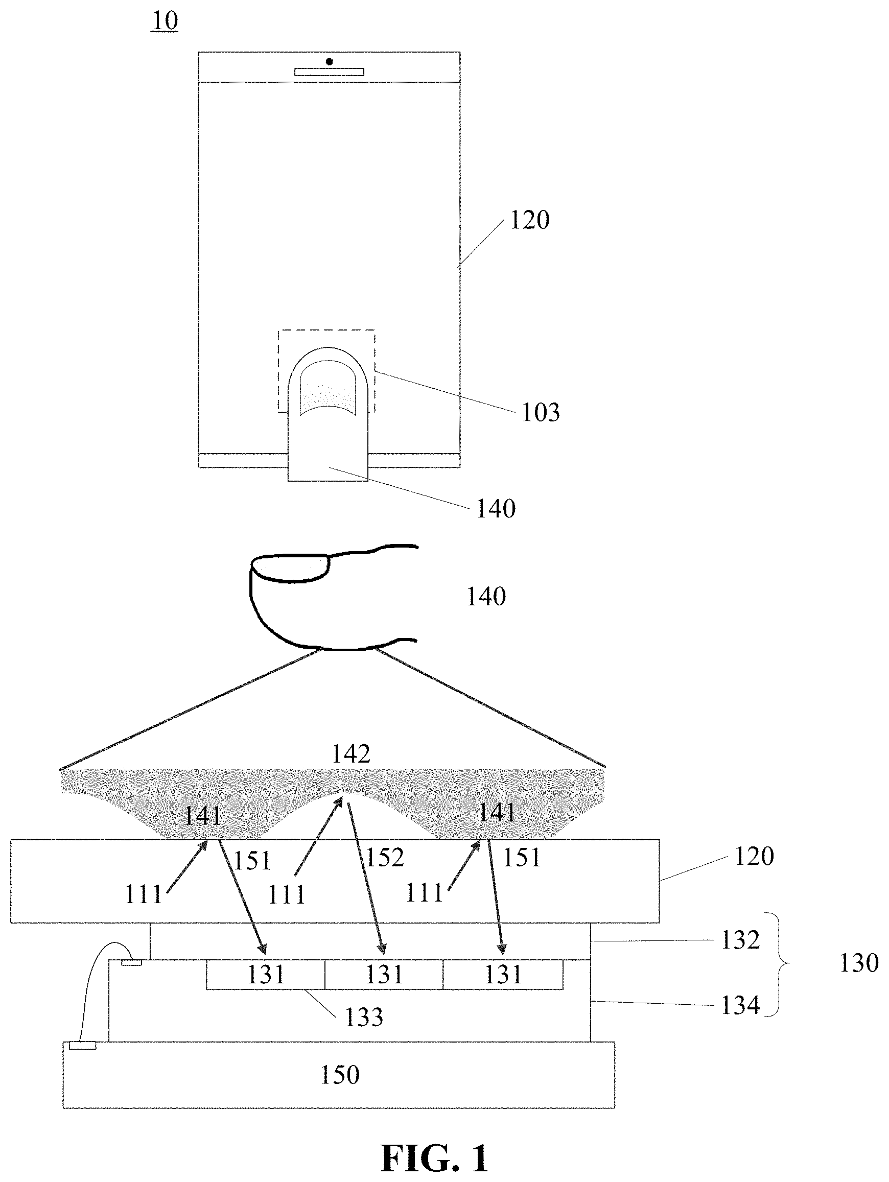 Patent US11783619 Figure 1 – Fingerprint identification apparatus and electronic device
