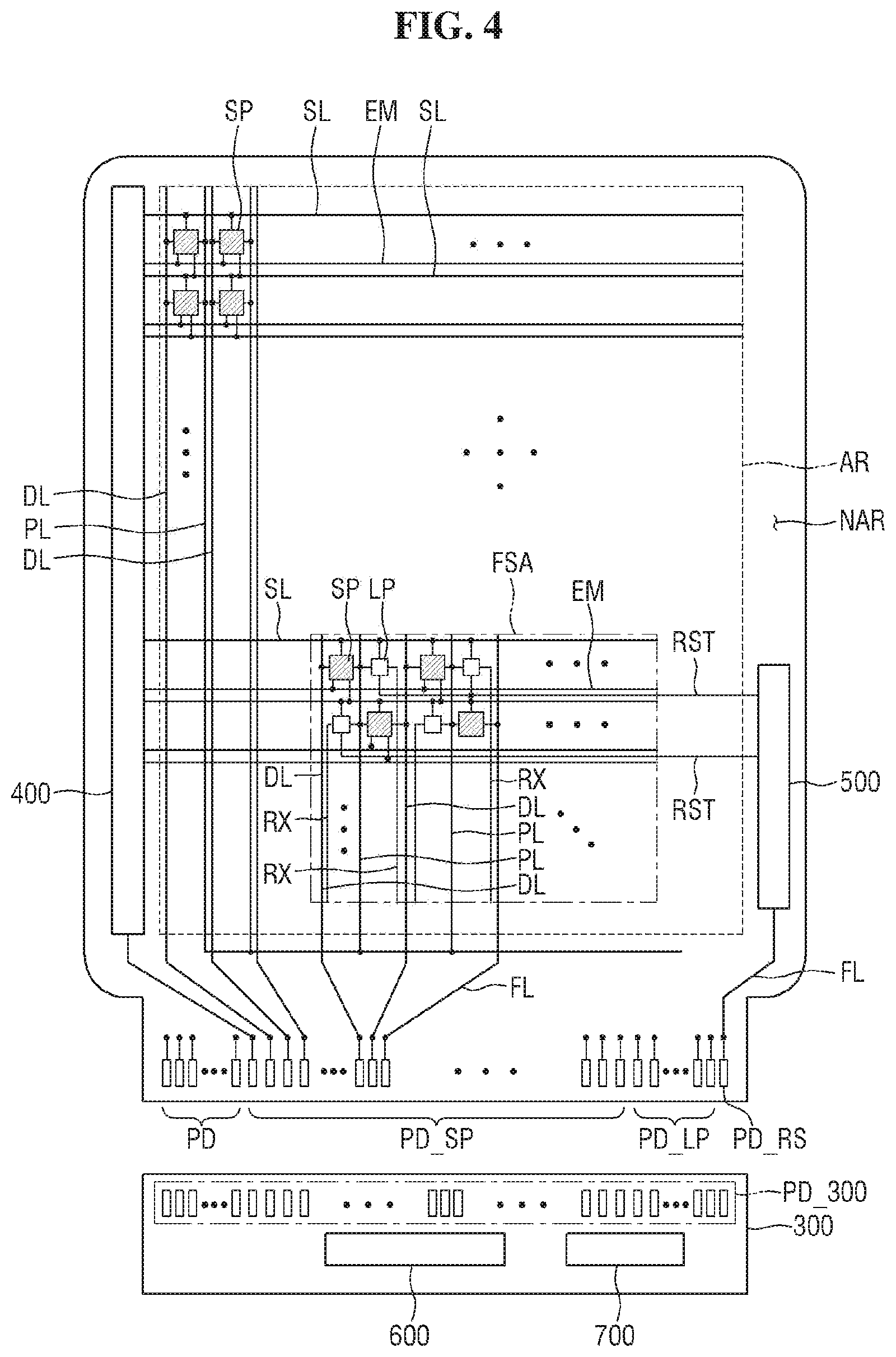 Patent US11783620 Figure 4 – Display device