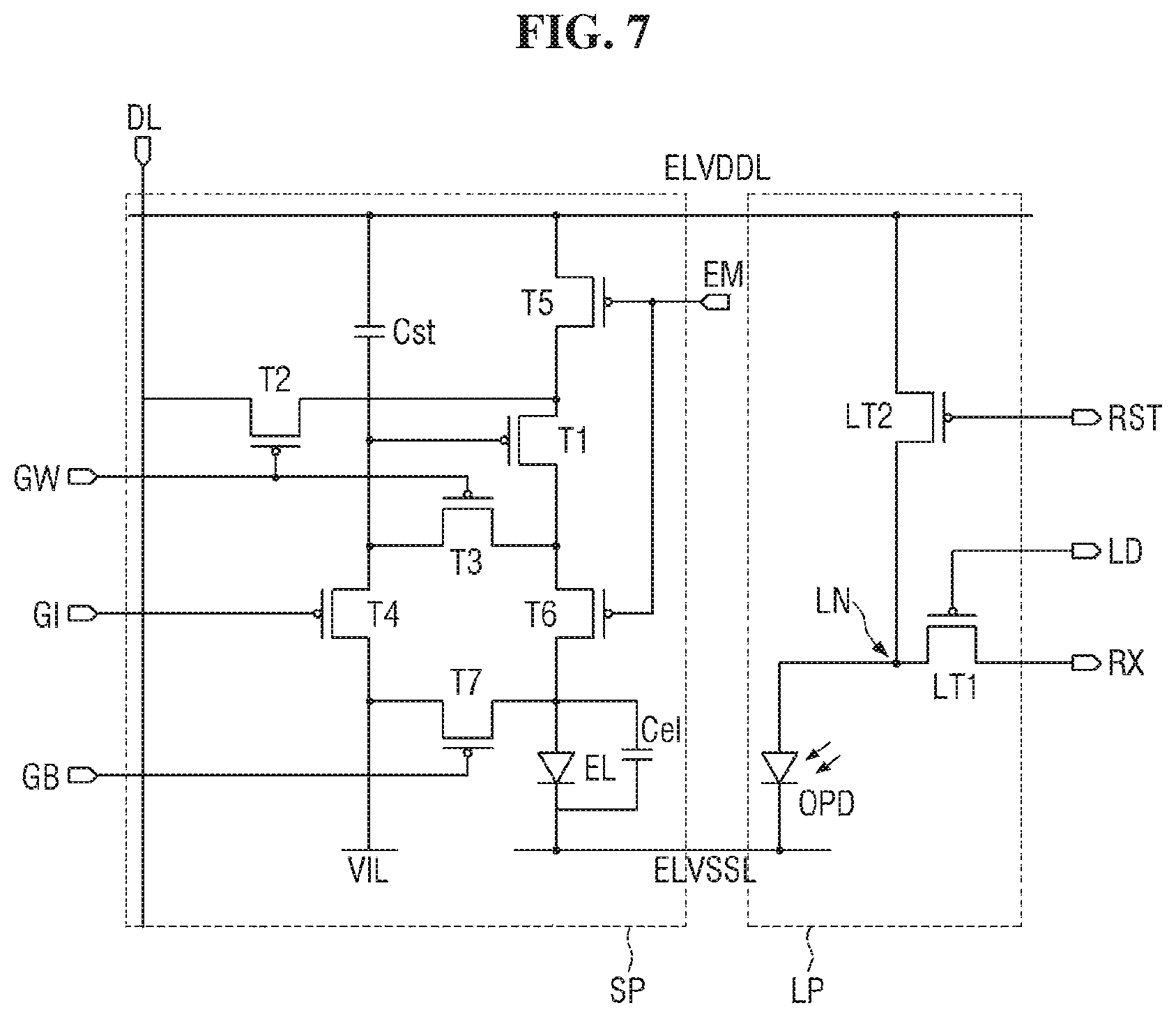 Patent US11783620 Figure 7 – Display device