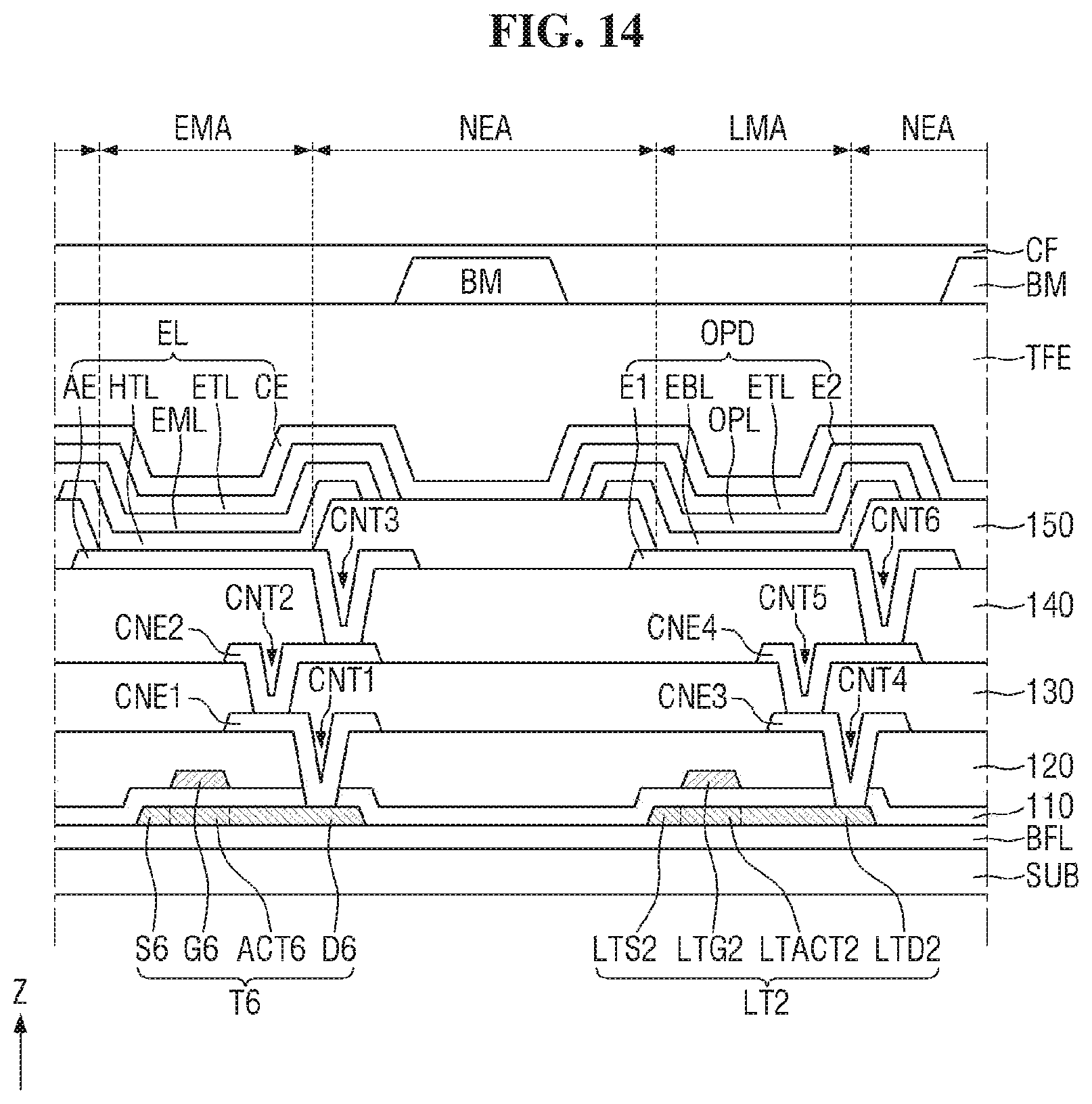 Patent US11783620 Figure 14 – Display device