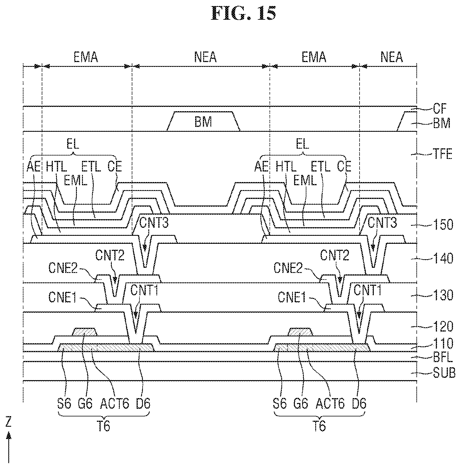 Patent US11783620 Figure 15 – Display device